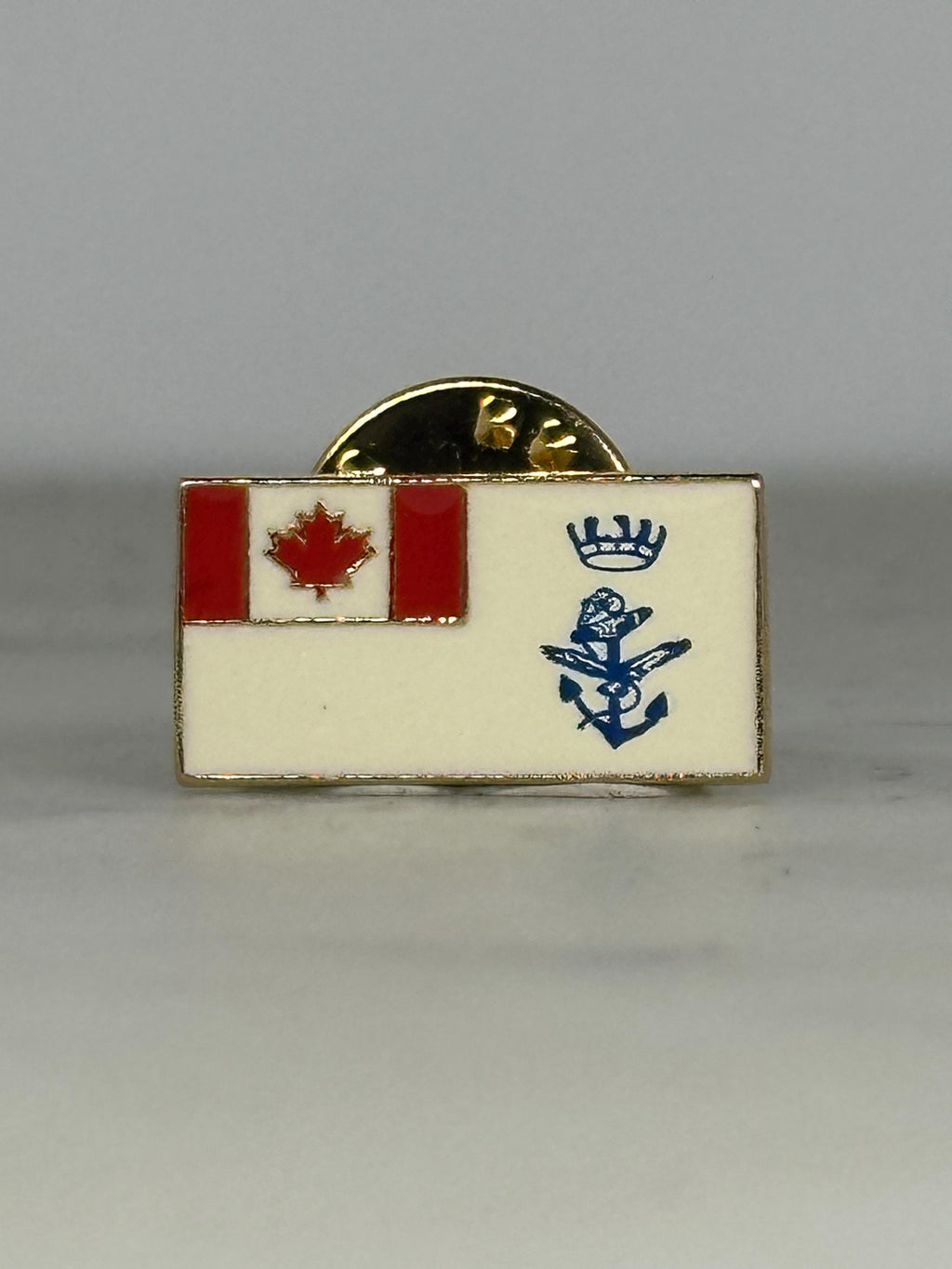 Canadian Naval Enamel Pin: Red & White Flag Design - Vintage Military Accessory