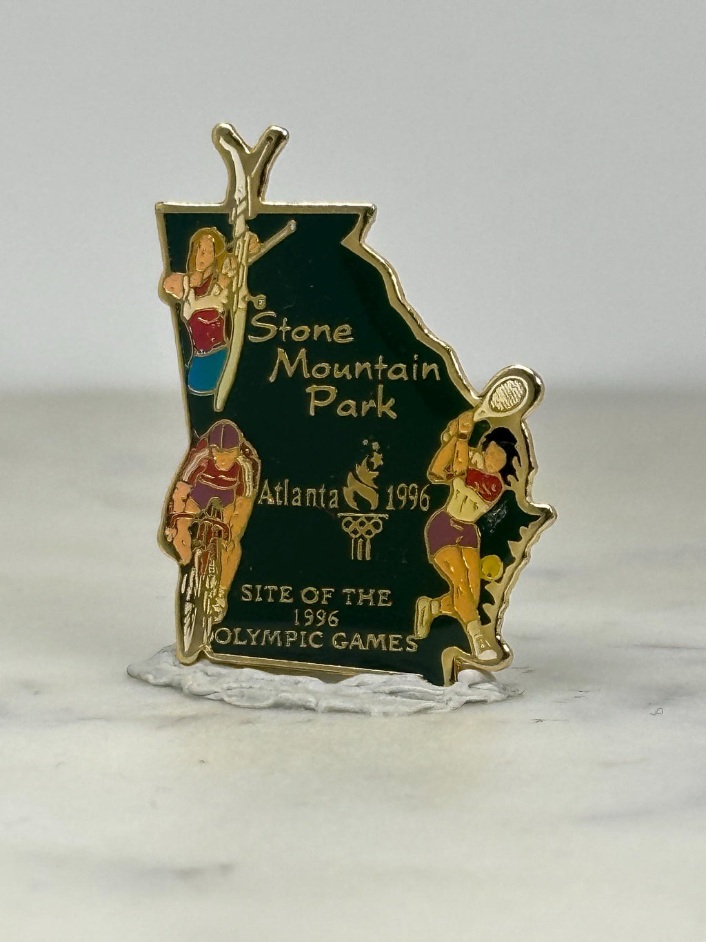 Stone Mountain Park Olympic Pin: Gold Enamel - 1996 Atlanta Games Accessory