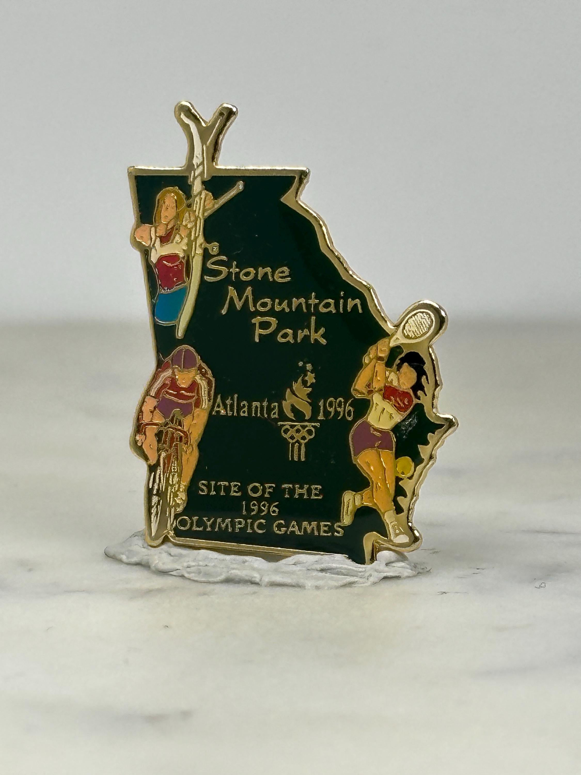 Stone Mountain Park Olympic Pin: Gold Enamel - 1996 Atlanta Games Accessory