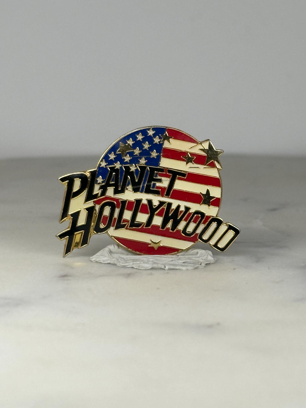 Planet Hollywood Pin: American Flag Enamel - 90s Collectible Accessory
