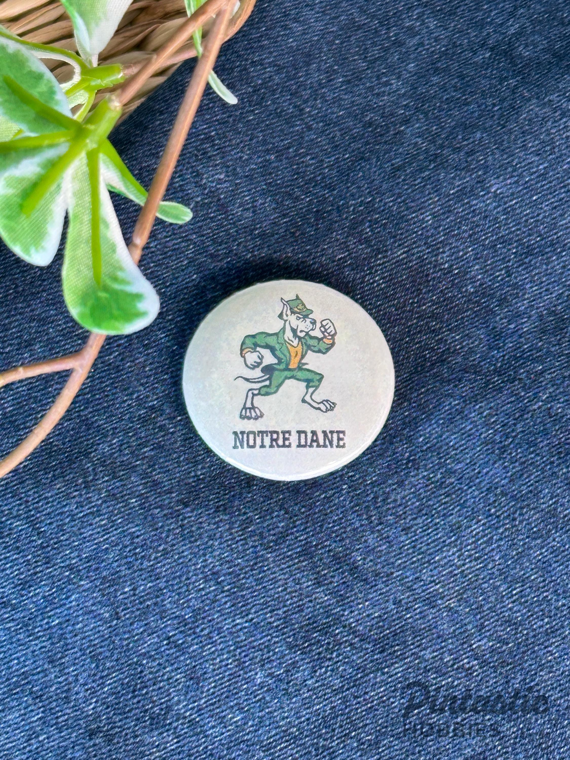Notre Dame Inspired "Notre Dane" 1.25 Inch Button Pin | University Style Parody Gift
