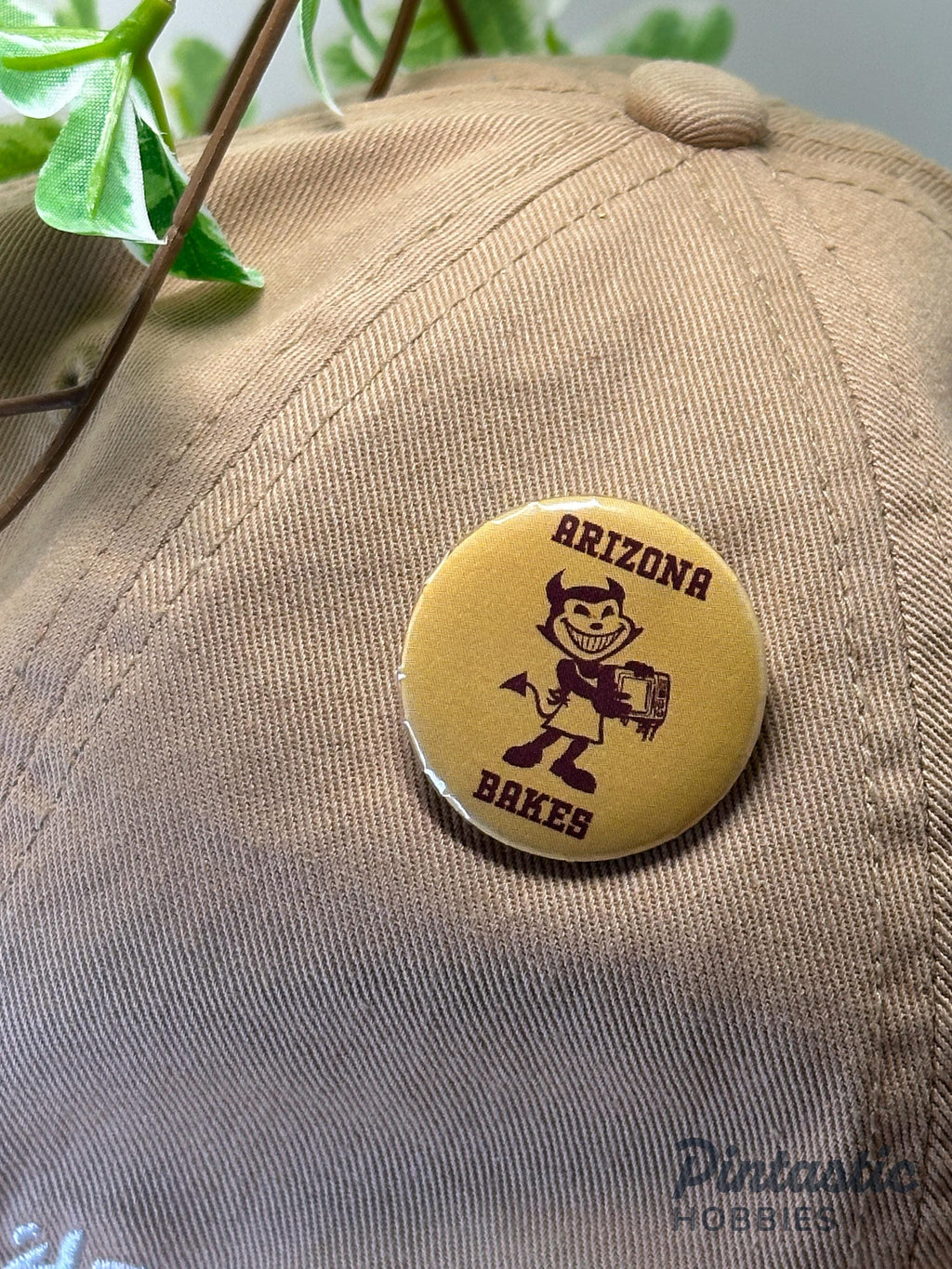Arizona State Inspired "Arizona Bakes" 1.25 Inch Button Pin | University Style Parody Gift