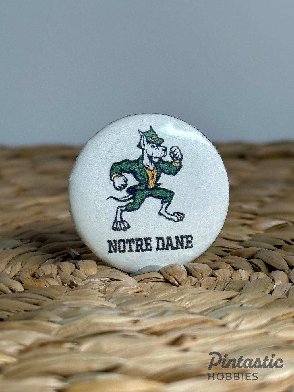 Notre Dame Inspired "Notre Dane" 1.25 Inch Button Pin | University Style Parody Gift