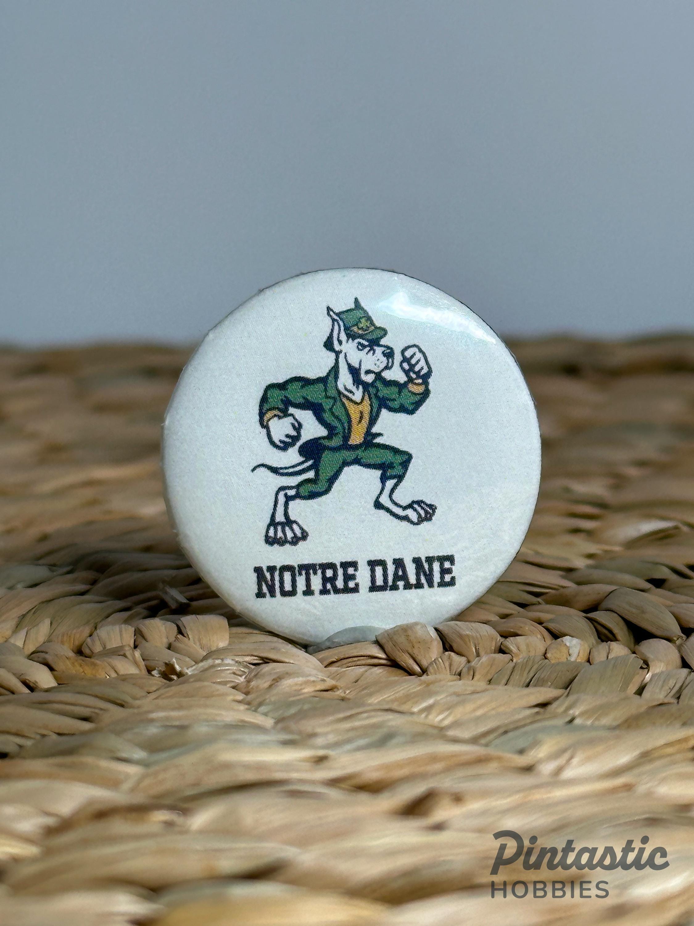 Notre Dame Inspired "Notre Dane" 1.25 Inch Button Pin | University Style Parody Gift