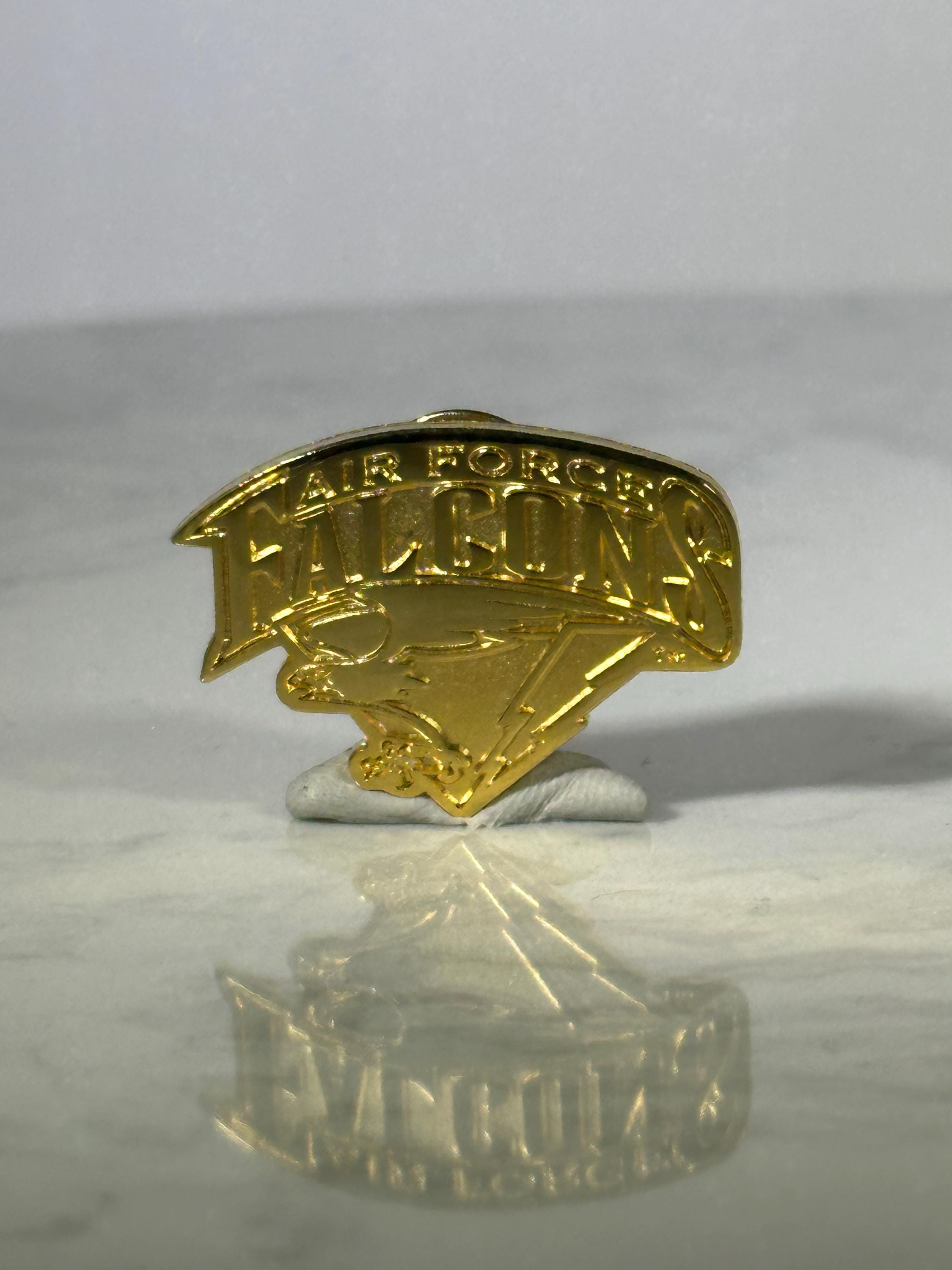 Air Force Falcons Pin: Gold Tone Emblem - Military Academy Accessory