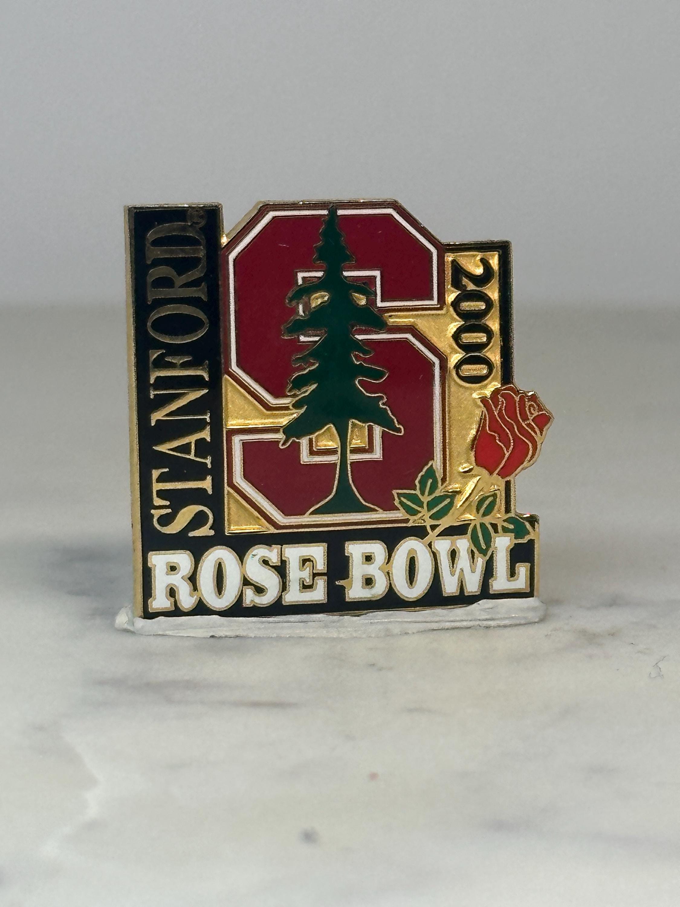Stanford Rose Bowl Pin: Gold Red Enamel - 2000 College Football Accessory