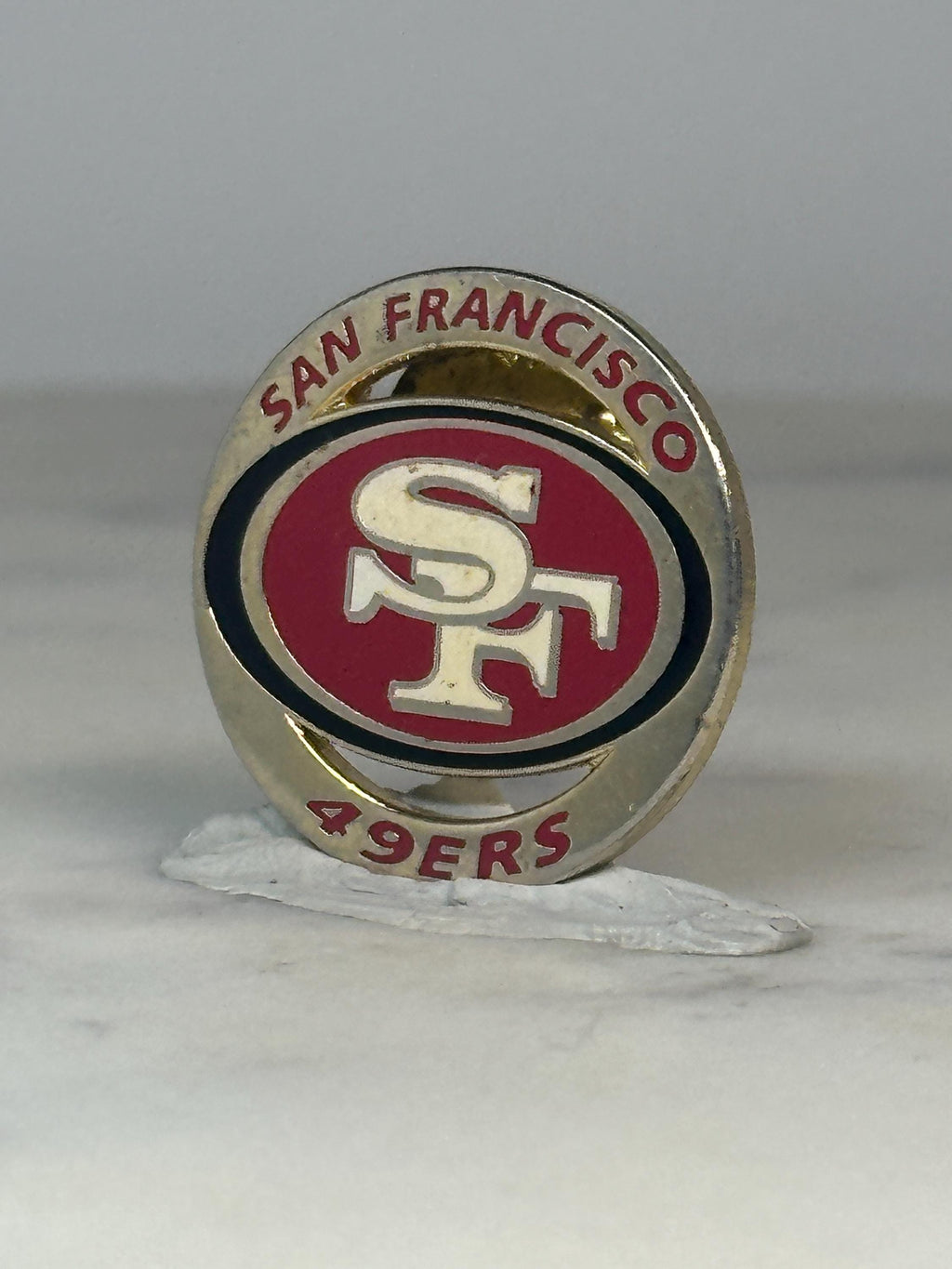 San Francisco 49ers Pin: Gold & Red Enamel - Vintage NFL Accessory