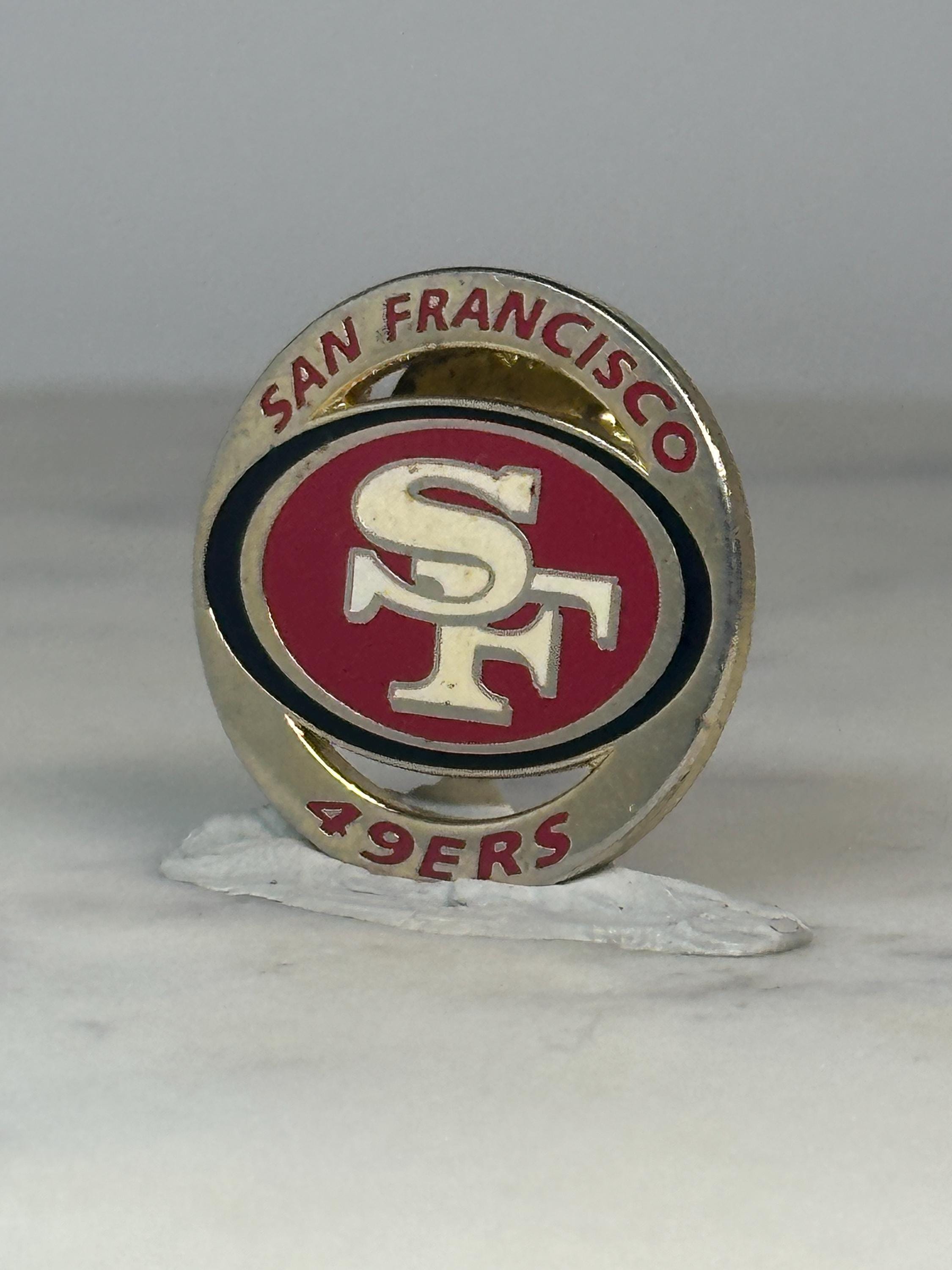 San Francisco 49ers Pin: Gold & Red Enamel - Vintage NFL Accessory