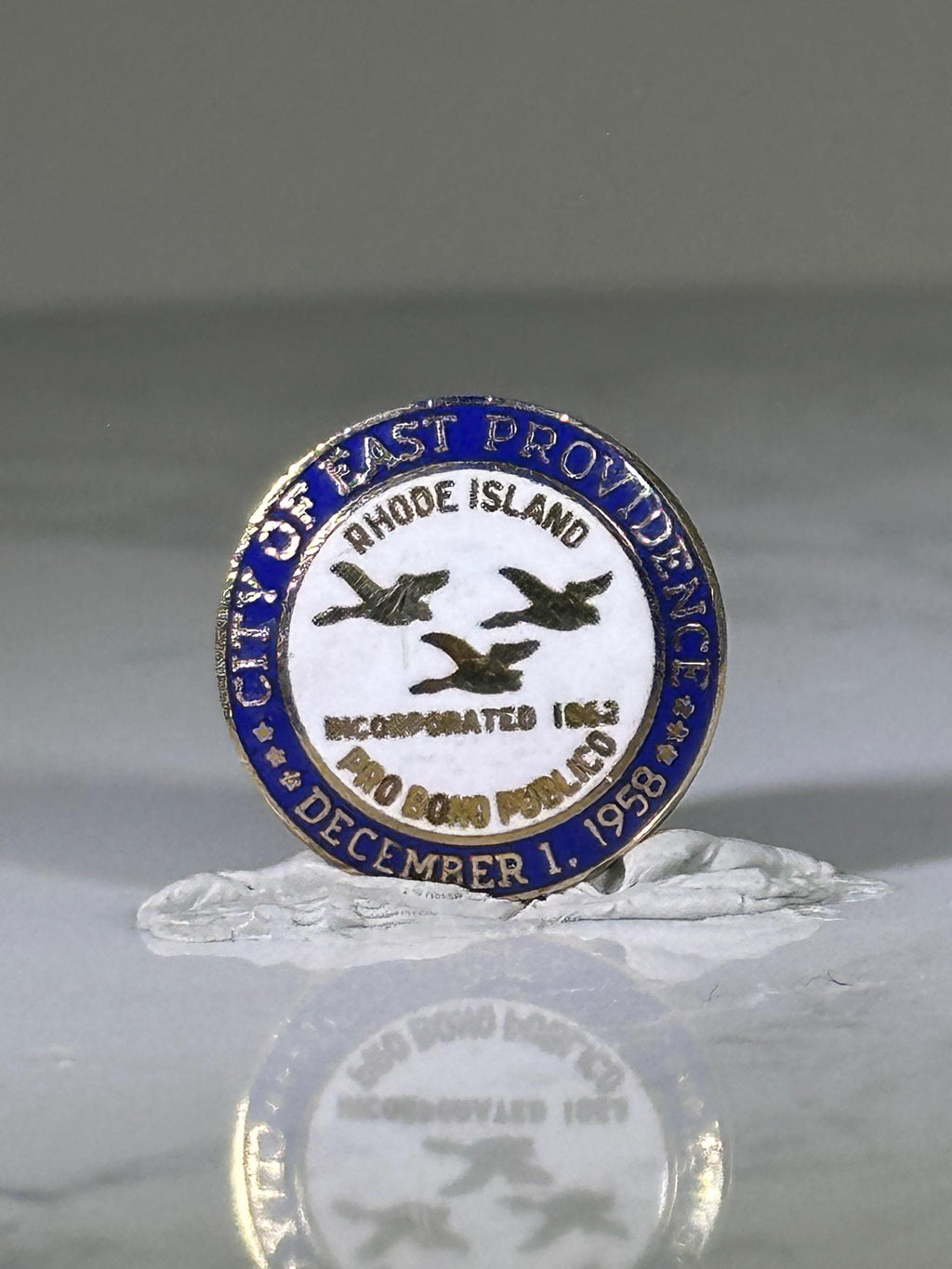 East Providence City Pin: Blue Enamel Finish - Rhode Island Collectible