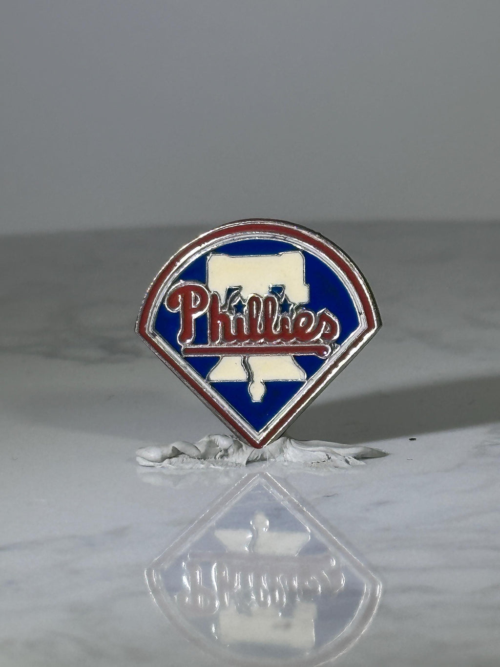 Phillies Baseball Pin: Red White Blue Enamel - Vintage Sports Accessory