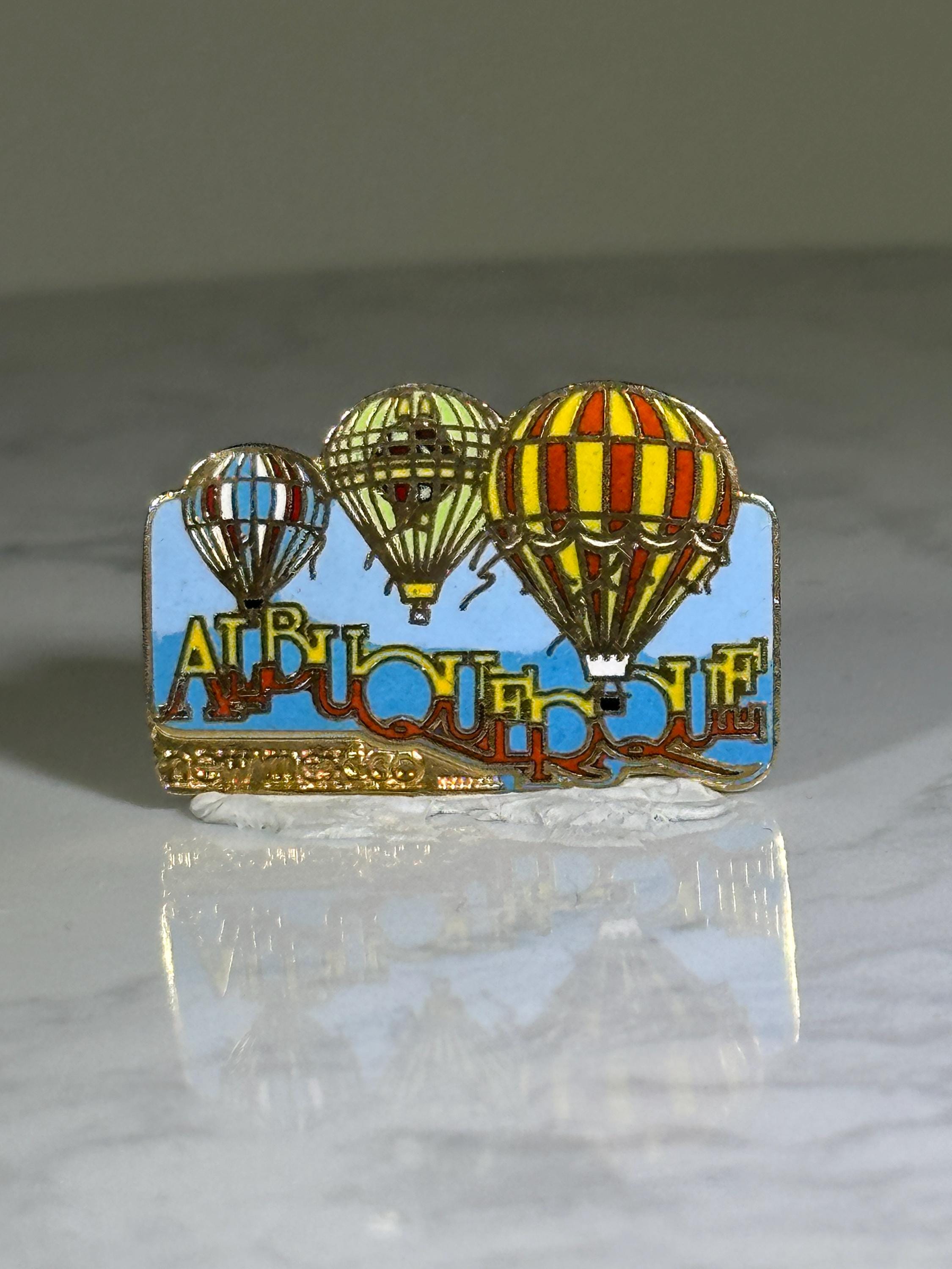 Albuquerque Balloon Fiesta Pin: Multicolor Enamel - Vintage Travel Accessory