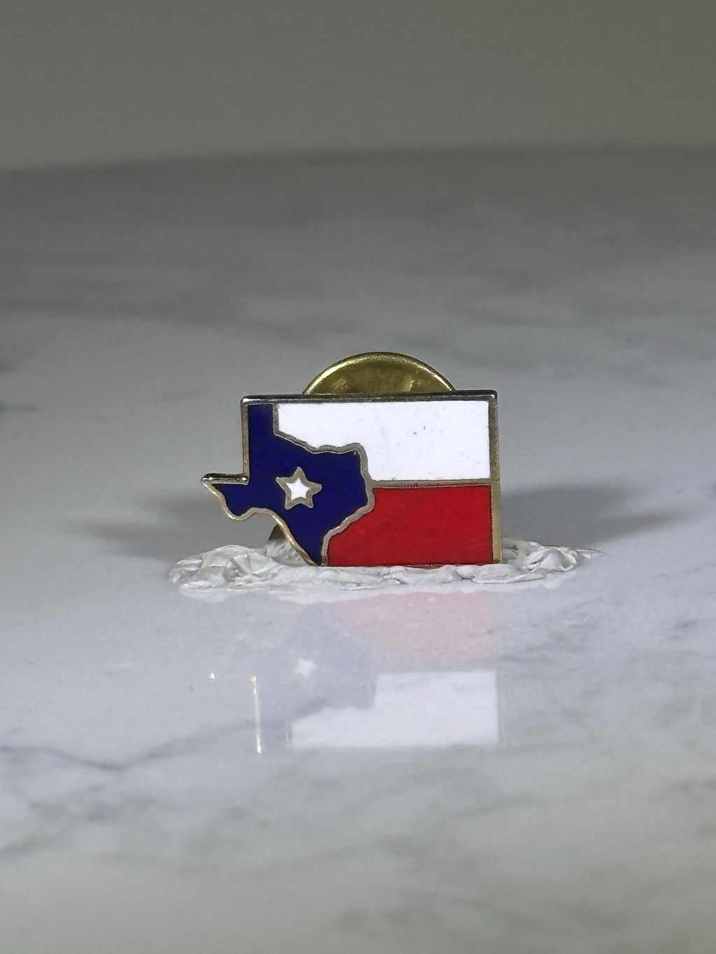 Texas State Flag Pin: Red White Blue Enamel - Vintage Souvenir Accessory