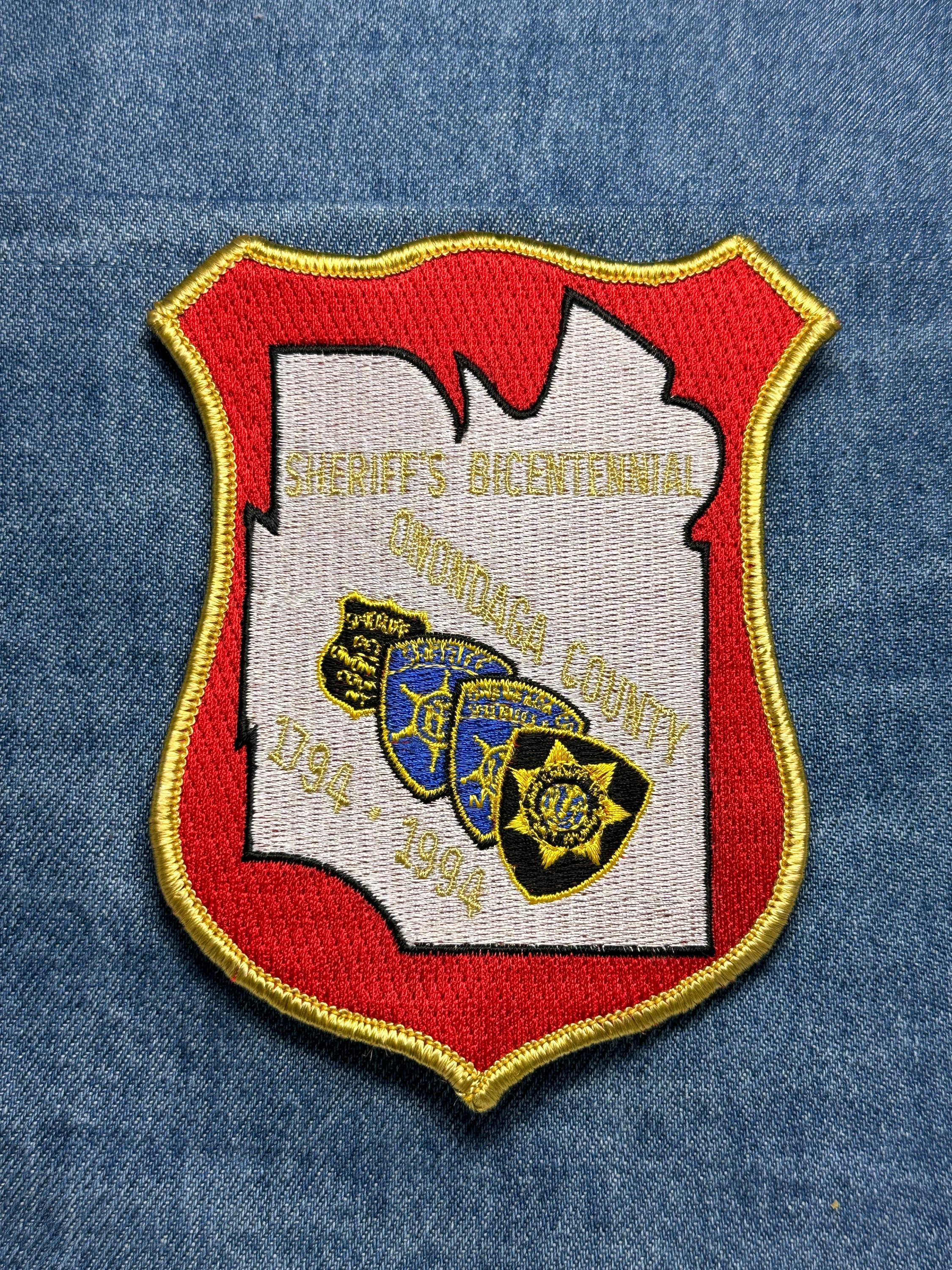 Onondaga County Sheriff Collectable Sew-On Patch: Red Shield - 1994 Bicentennial Accessory