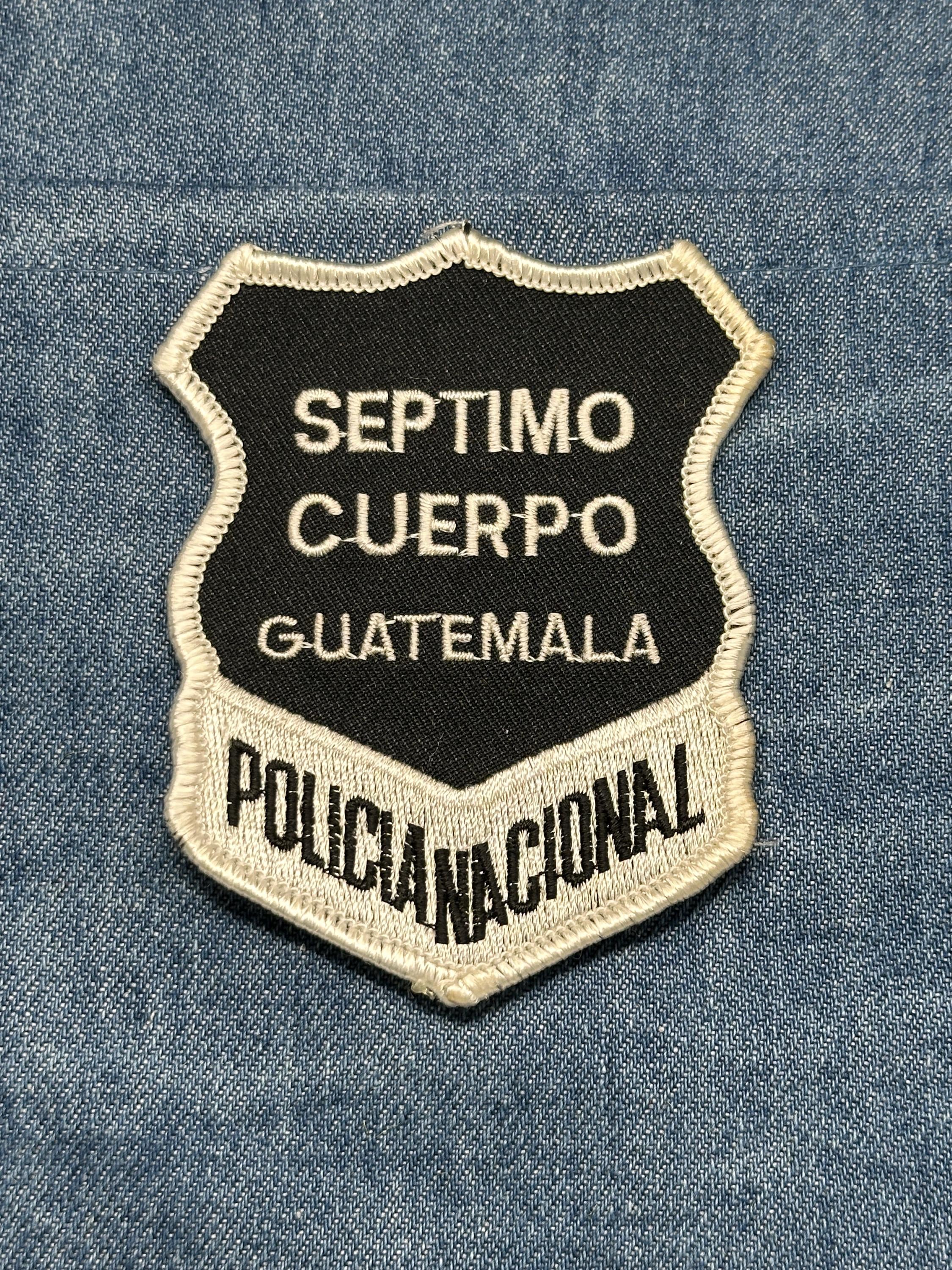 Guatemala Police Collectable Patch: Sew-On Black & White - Law Enforcement Accessory
