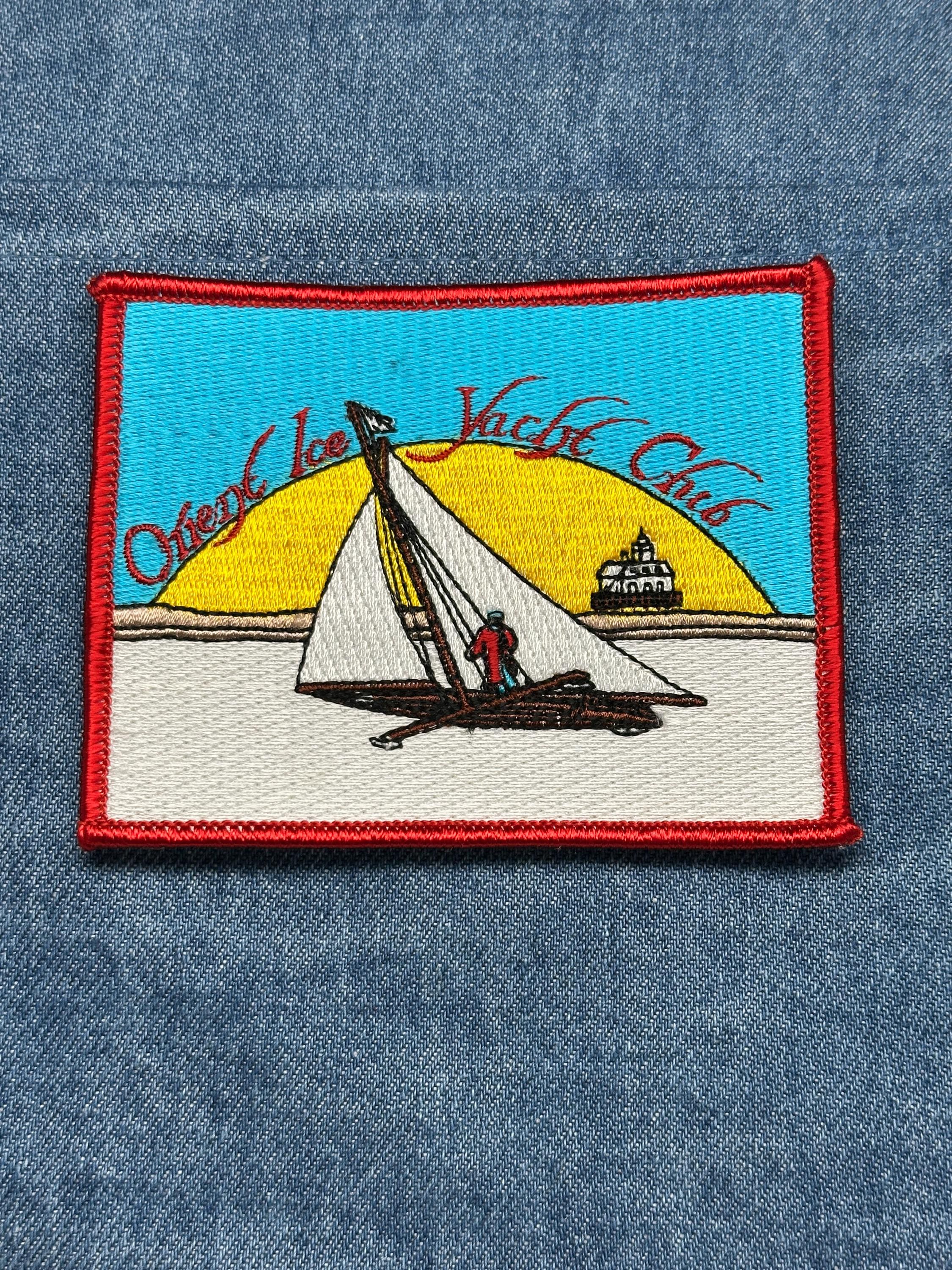 Orient Ice Yacht Club Patch: Sew-On Red Border - Nautical Accessory