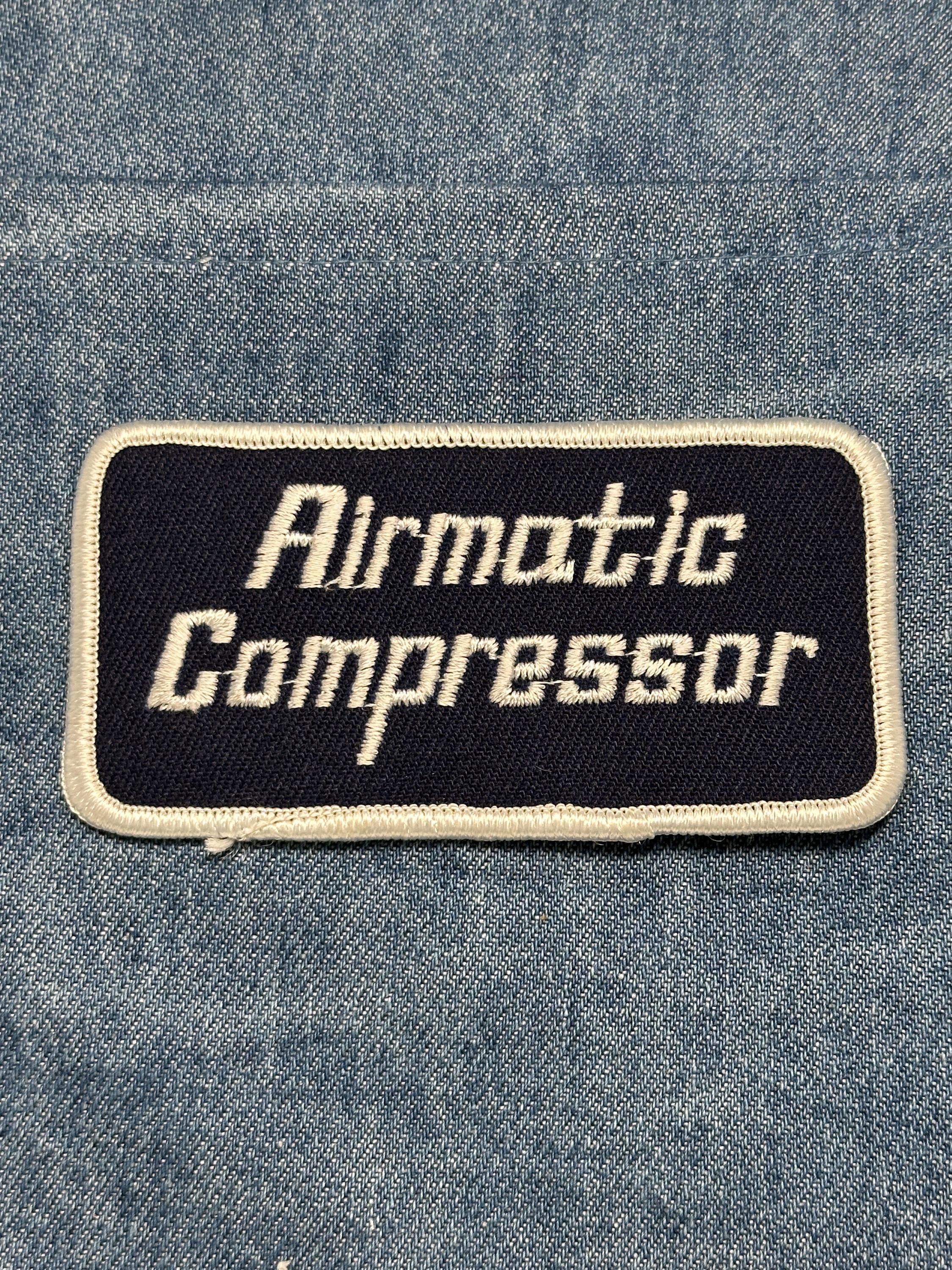 Airmatic Compressor Patch: Sew-On Navy White - Retro Workwear Accessory