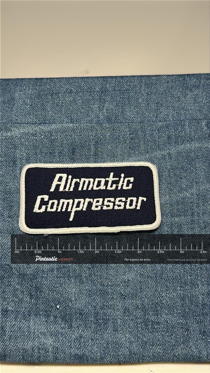 Airmatic Compressor Patch: Sew-On Navy White - Retro Workwear Accessory