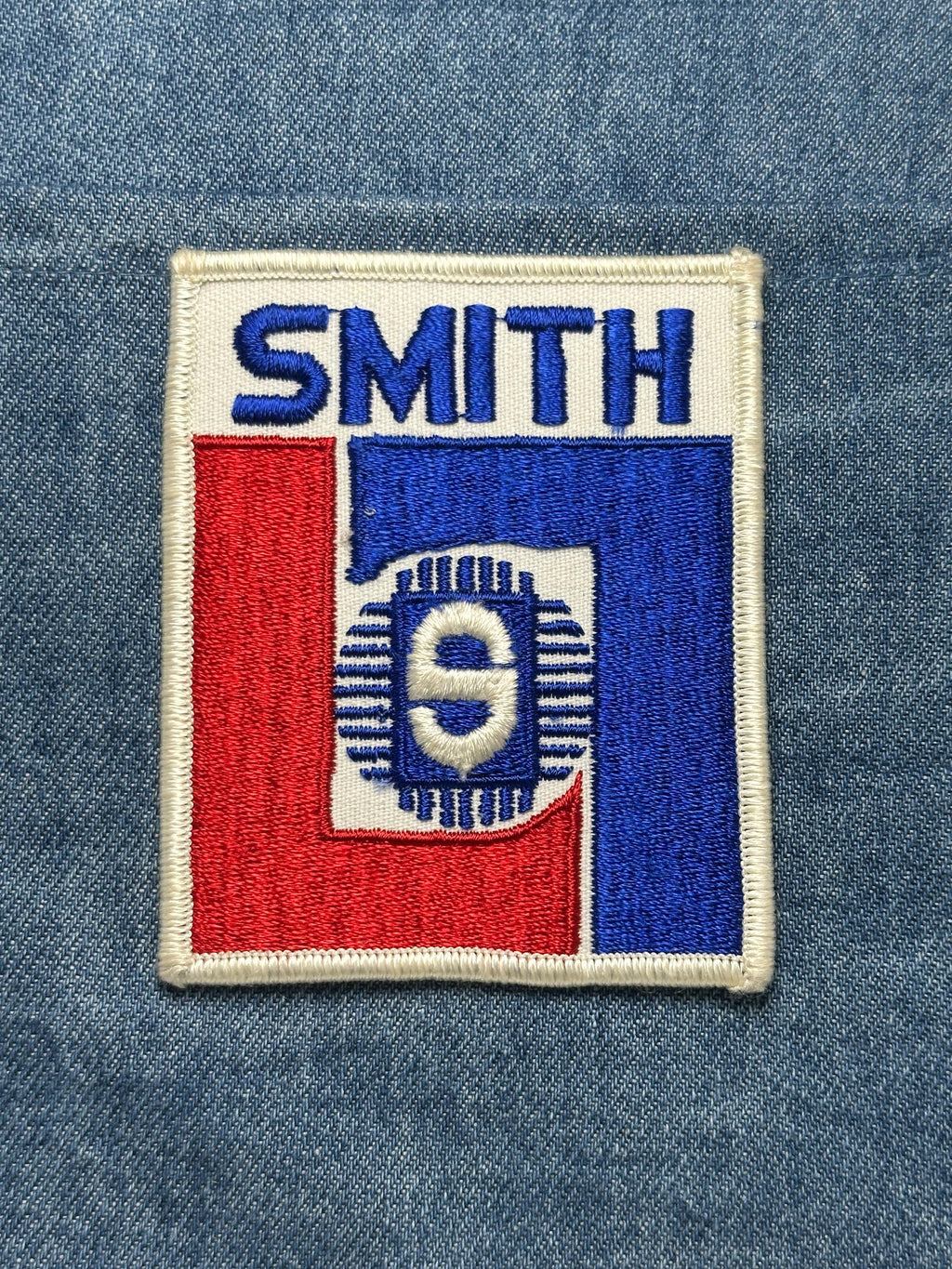 Vintage Smith Trucking Patch: Iron-On Red White Blue - Retro Accessory