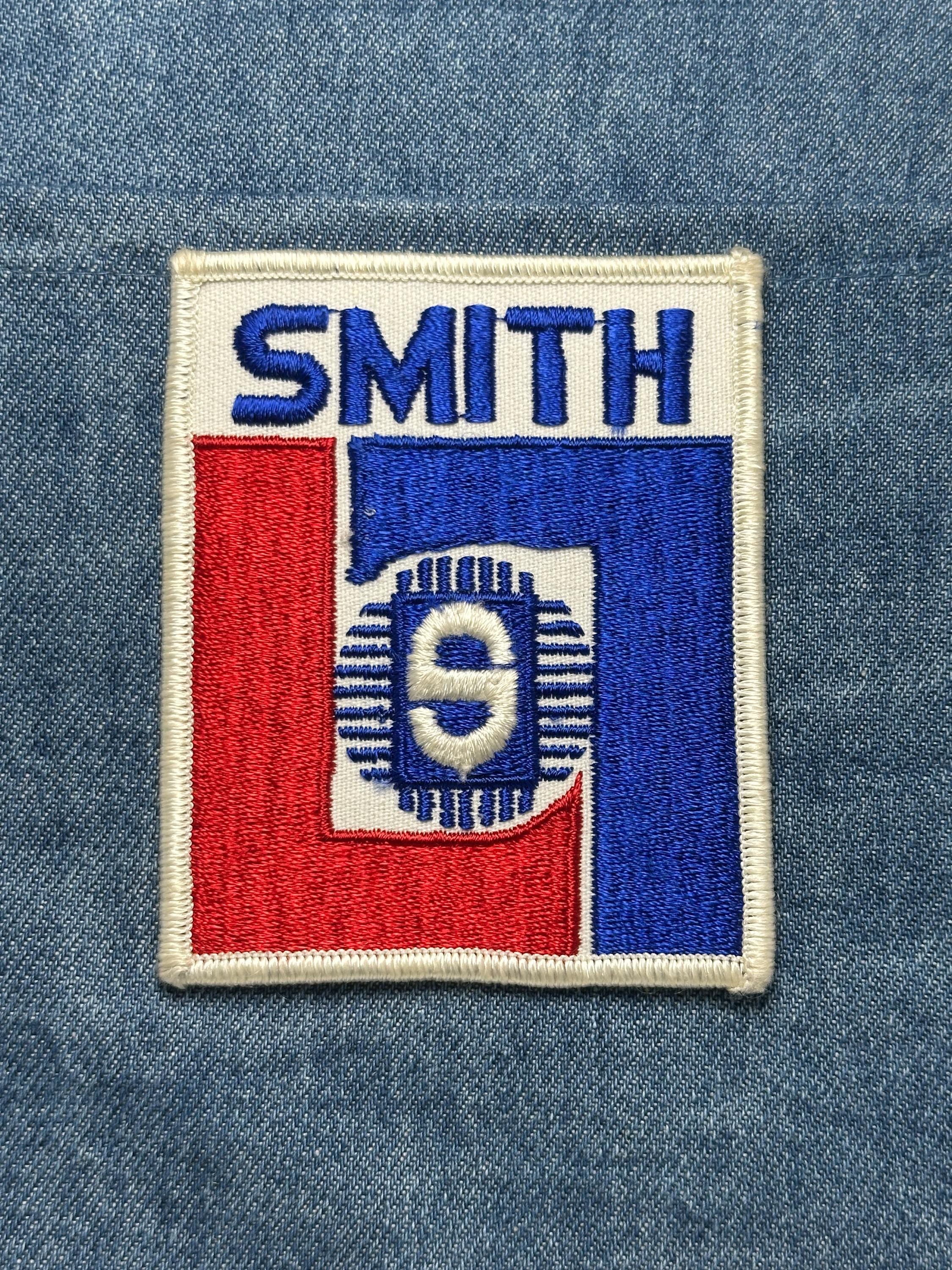 Vintage Smith Trucking Patch: Iron-On Red White Blue - Retro Accessory