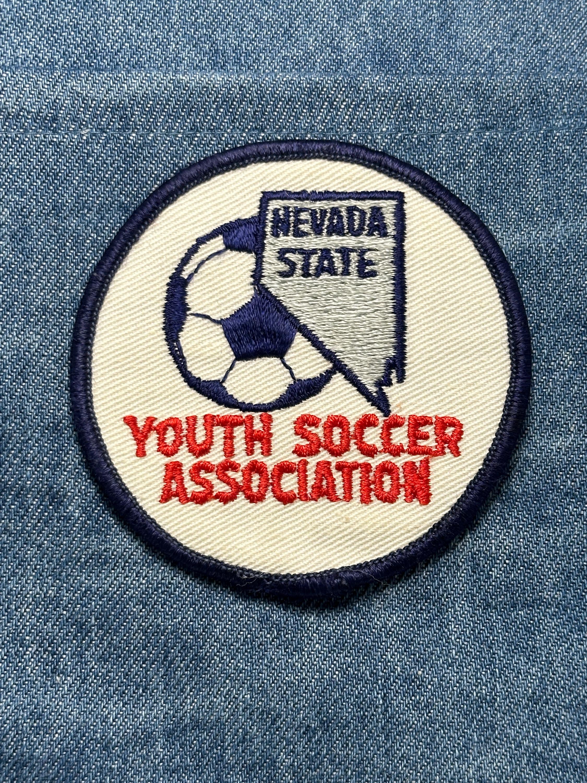 Nevada Soccer Association Patch: Sew-On Red/Blue - Youth Sports Accessory