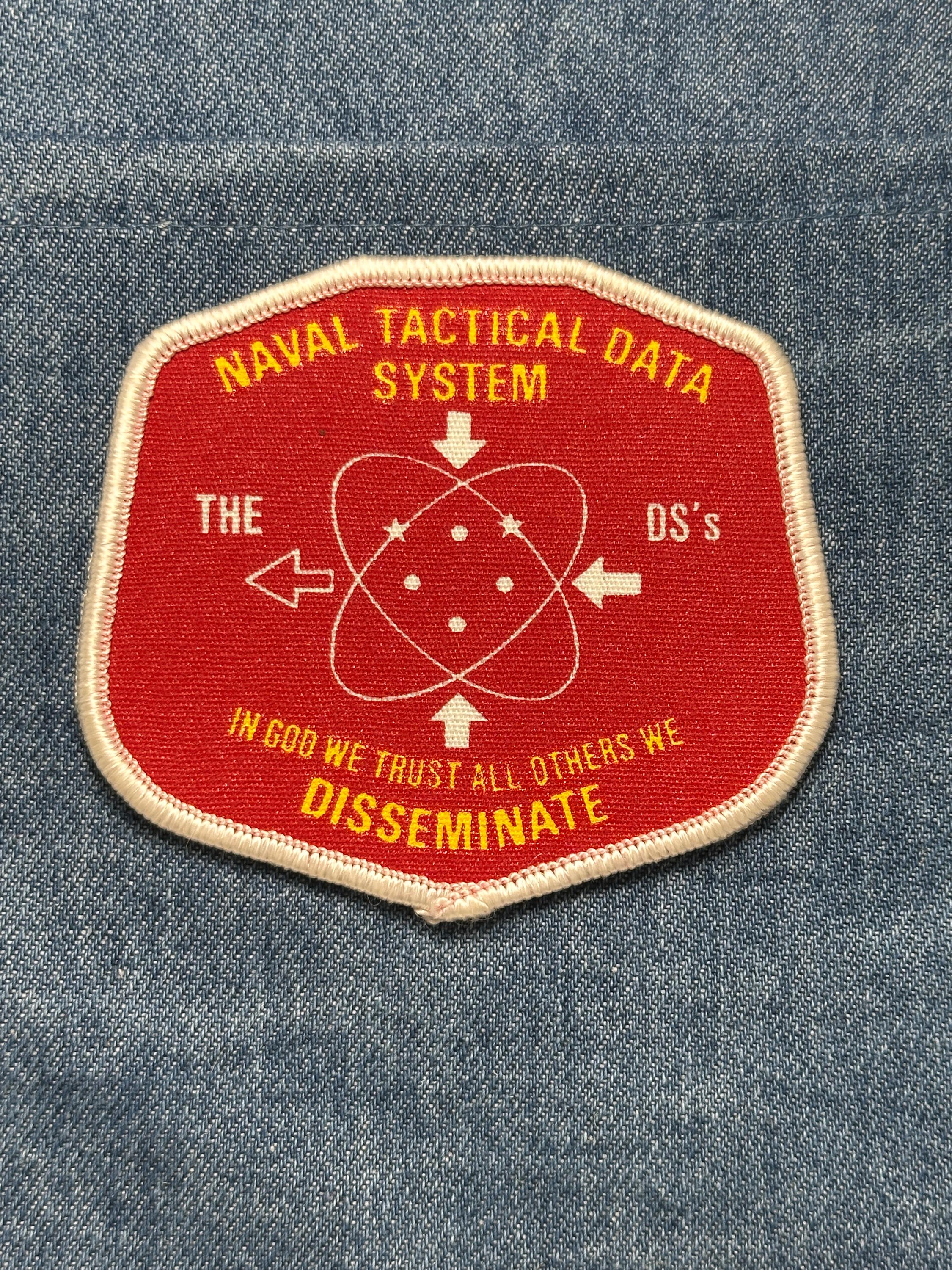 Naval Tactical Data System Collectable Patch: Sew-On Red - Military Accessory