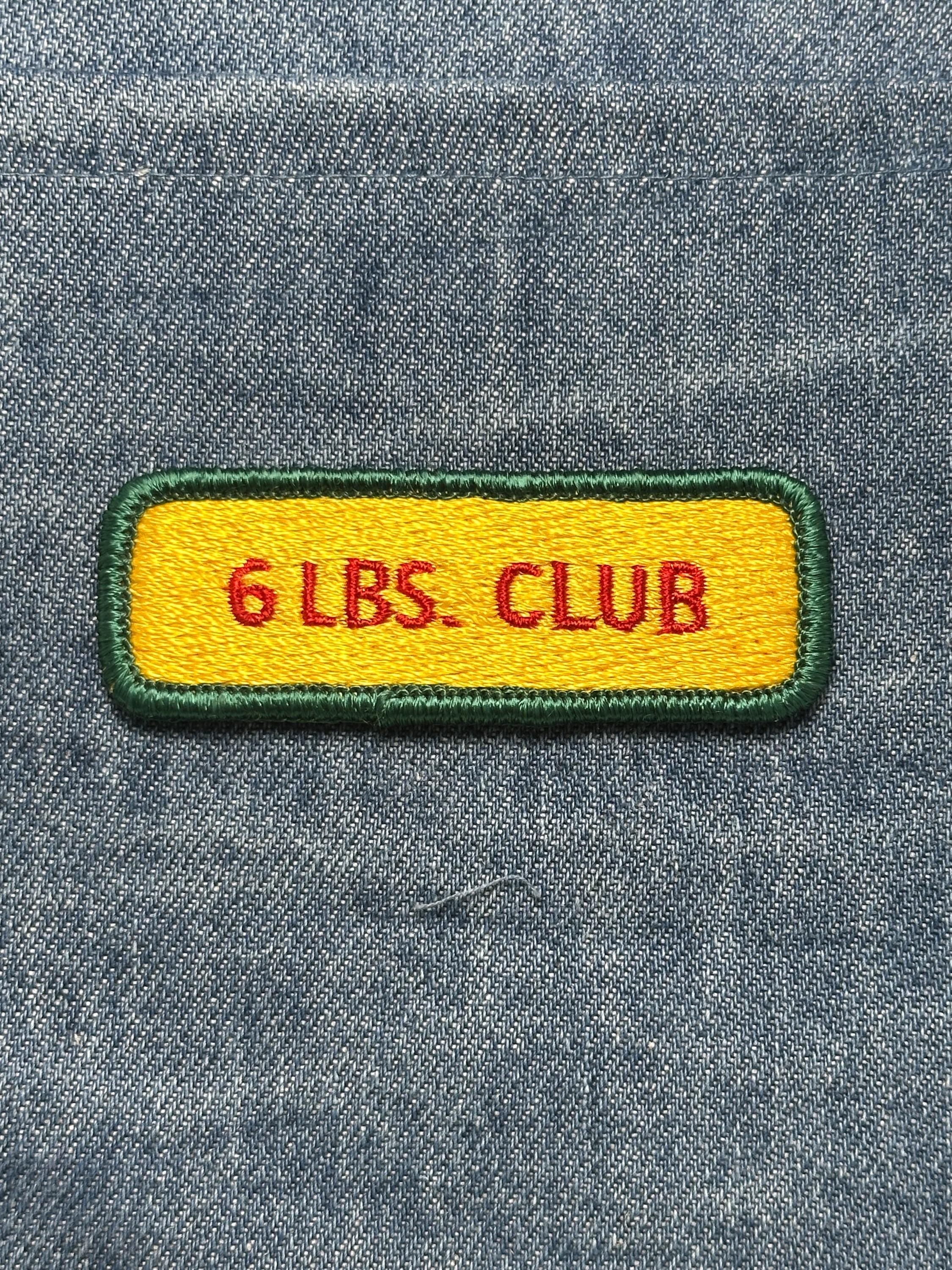 6 LBS Club Patch: Iron-On Yellow Green - Vintage Fun Accessory