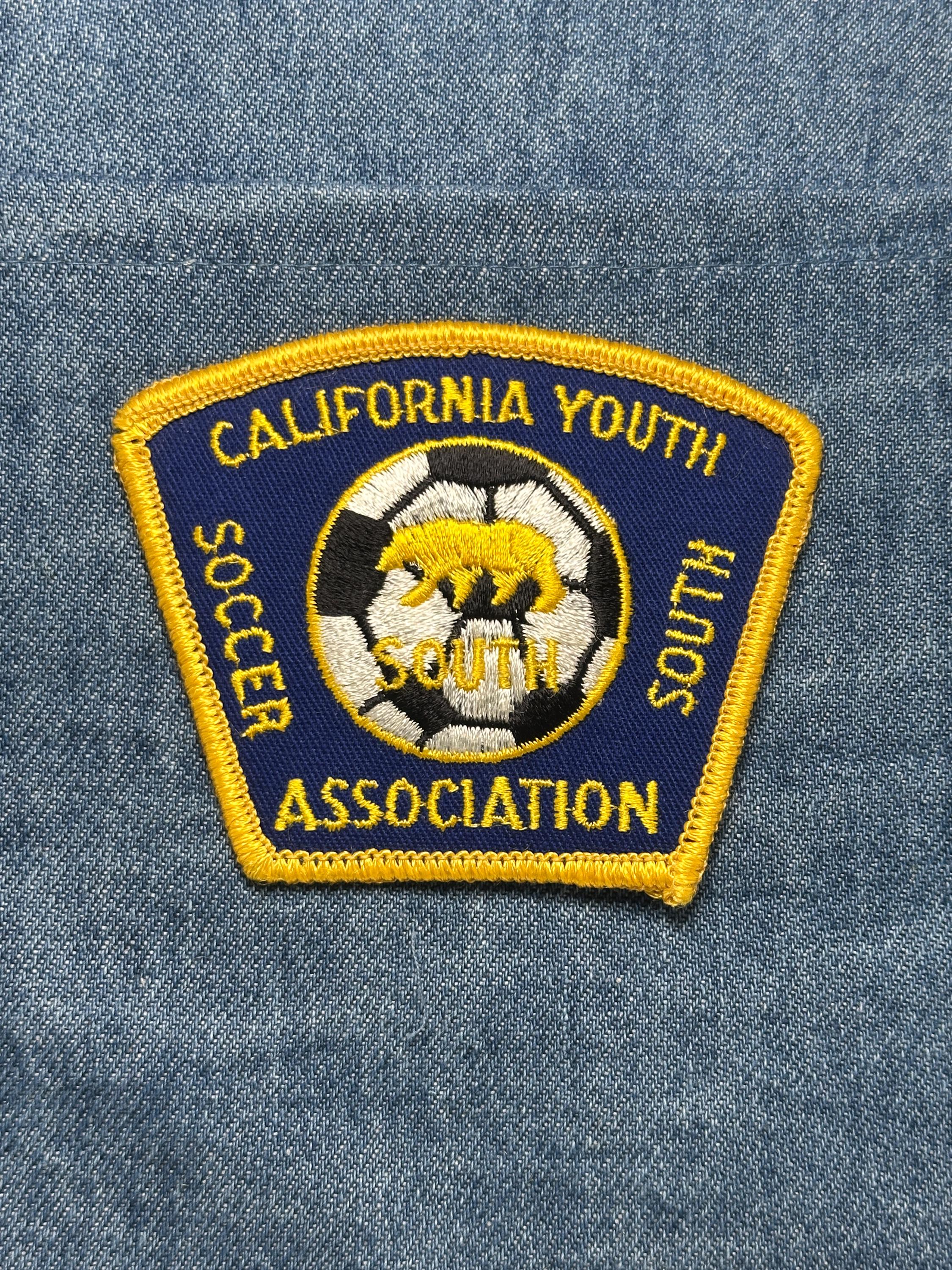 California Youth Soccer Patch: Sew-On Blue & Yellow - Sports Accessory