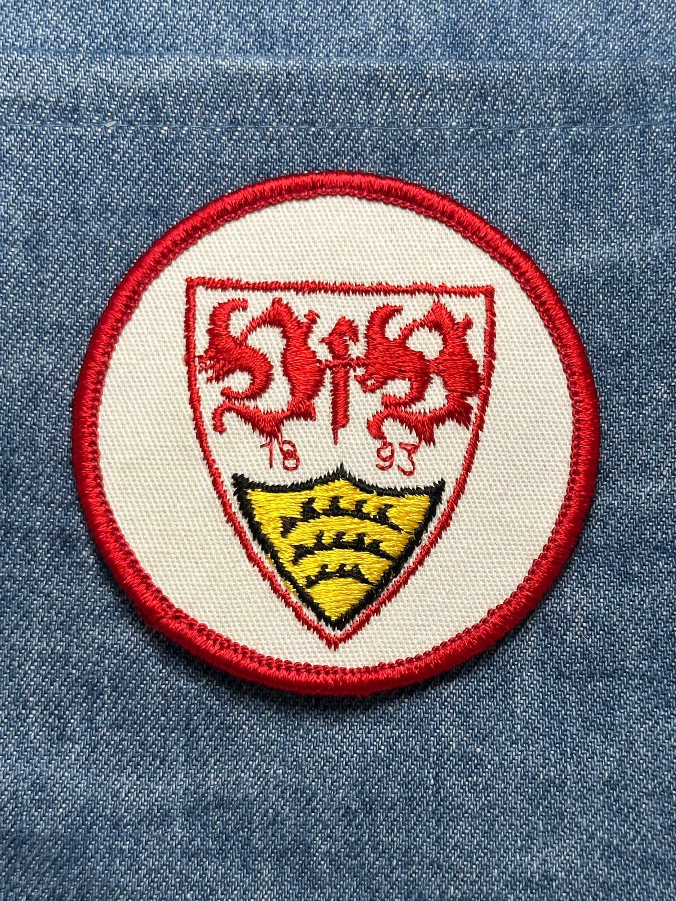 Stuttgart Crest Patch: Iron-On Red & White Shield - Soccer Fan Accessory