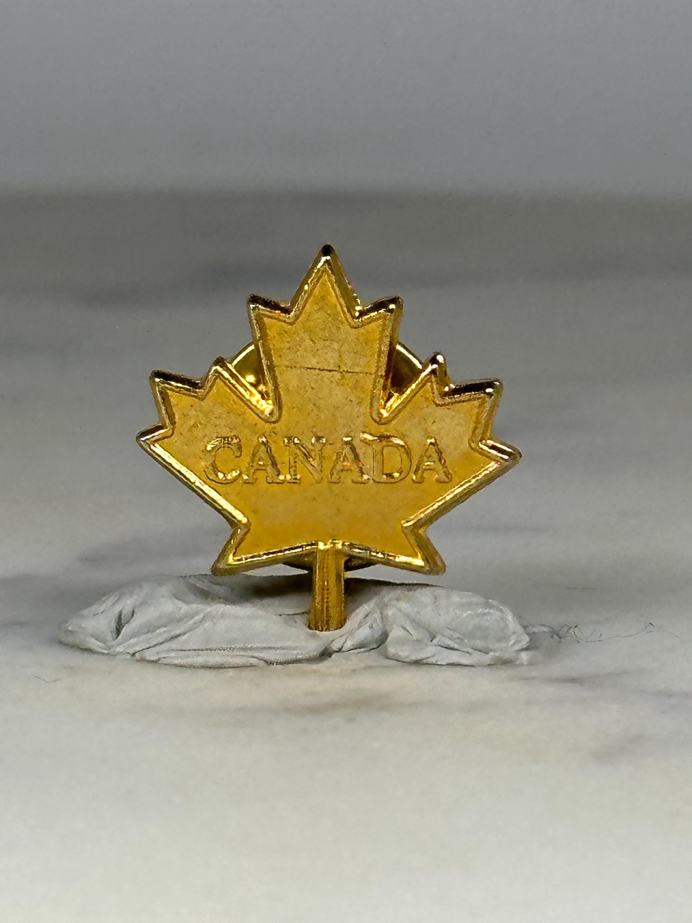 Canada Maple Leaf Pin: Gold Tone Finish - Patriotic Souvenir Accessory