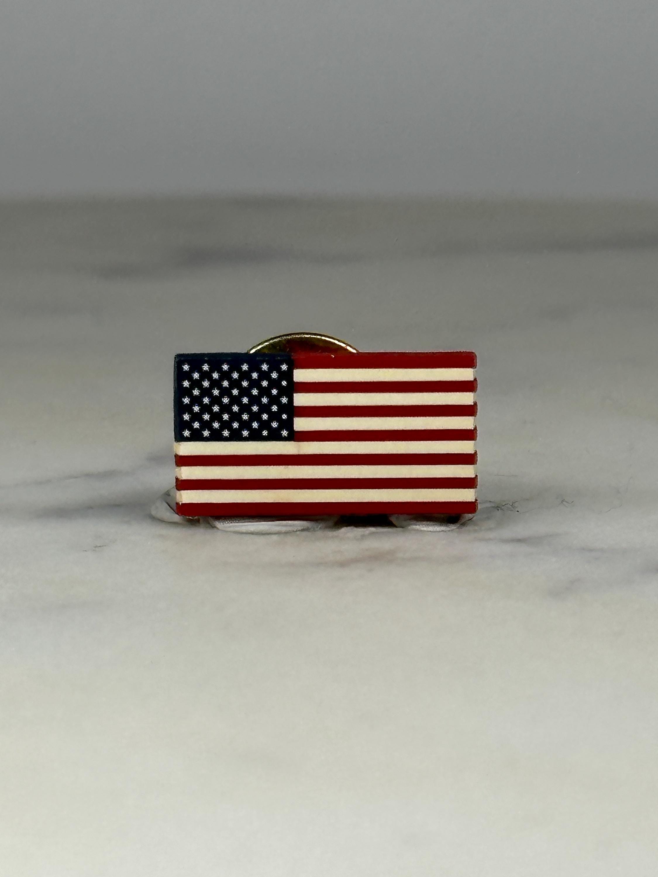 American Flag Lapel Pin: Red White Blue Enamel - Patriotic Accessory