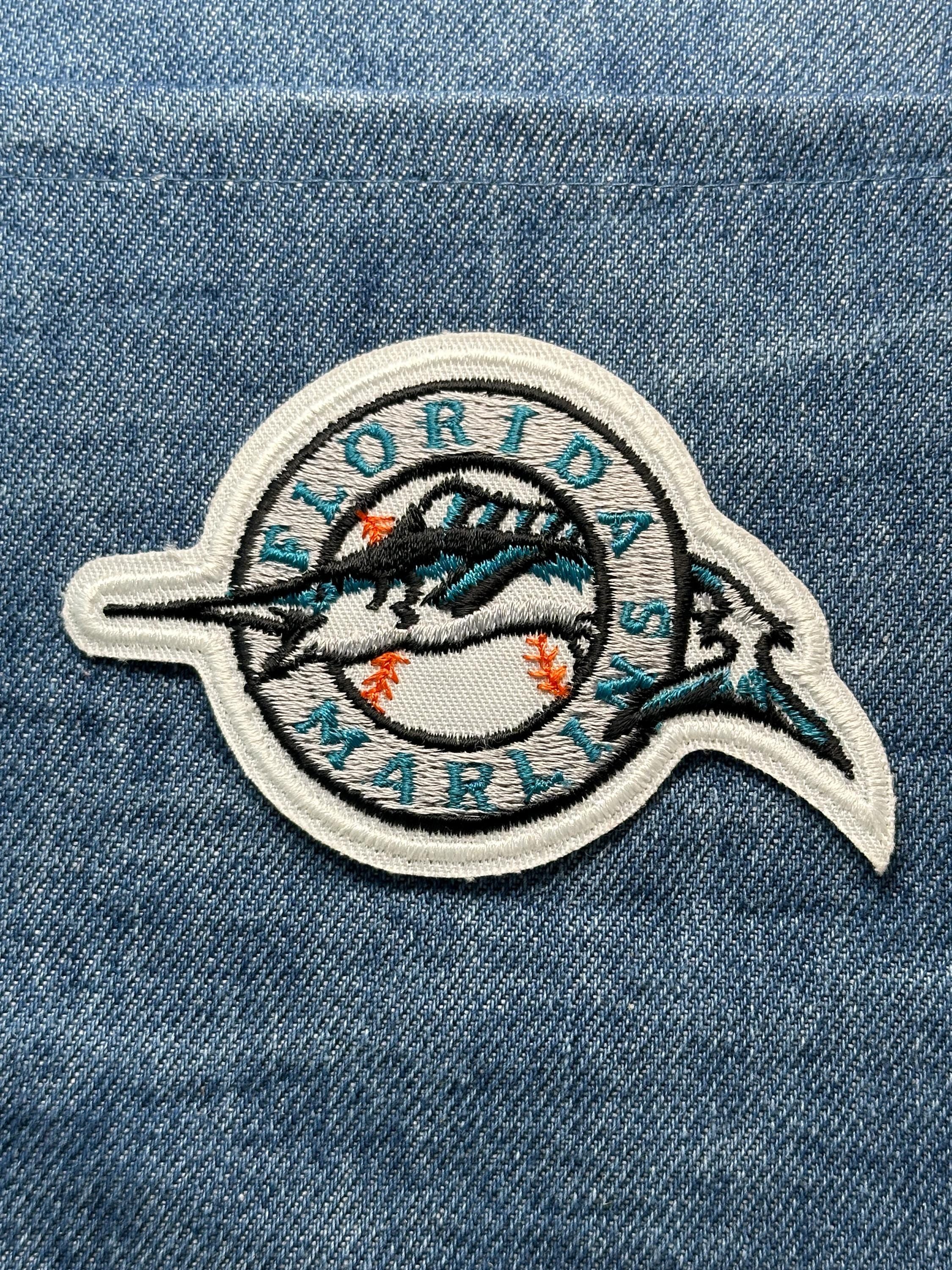 Florida Marlins Collectable Patch: Sew-On Classic White Trim - 1990s Sports Accessory