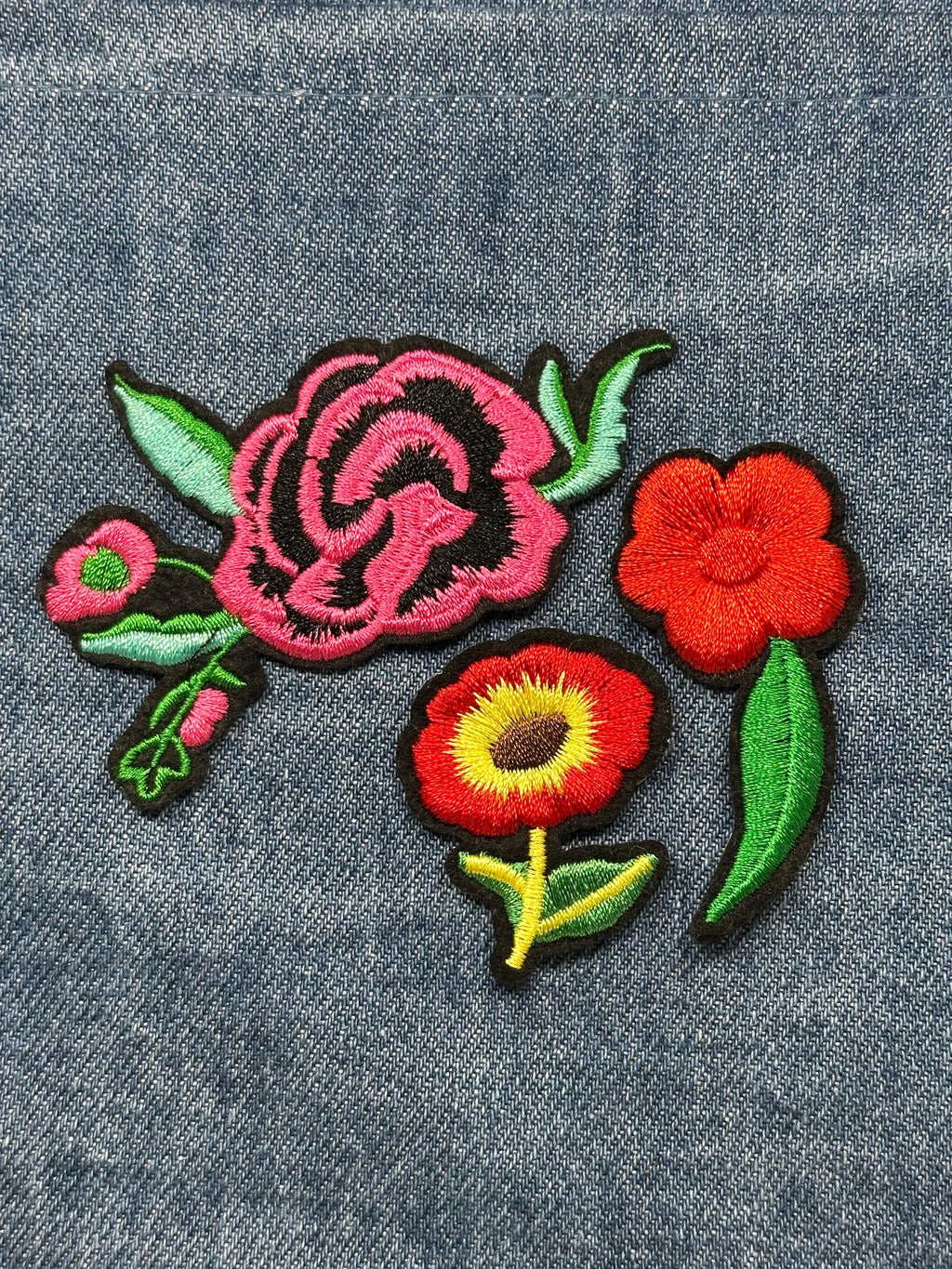 Floral Patch Set: Iron-On Colorful Garden - Retro Accessory
