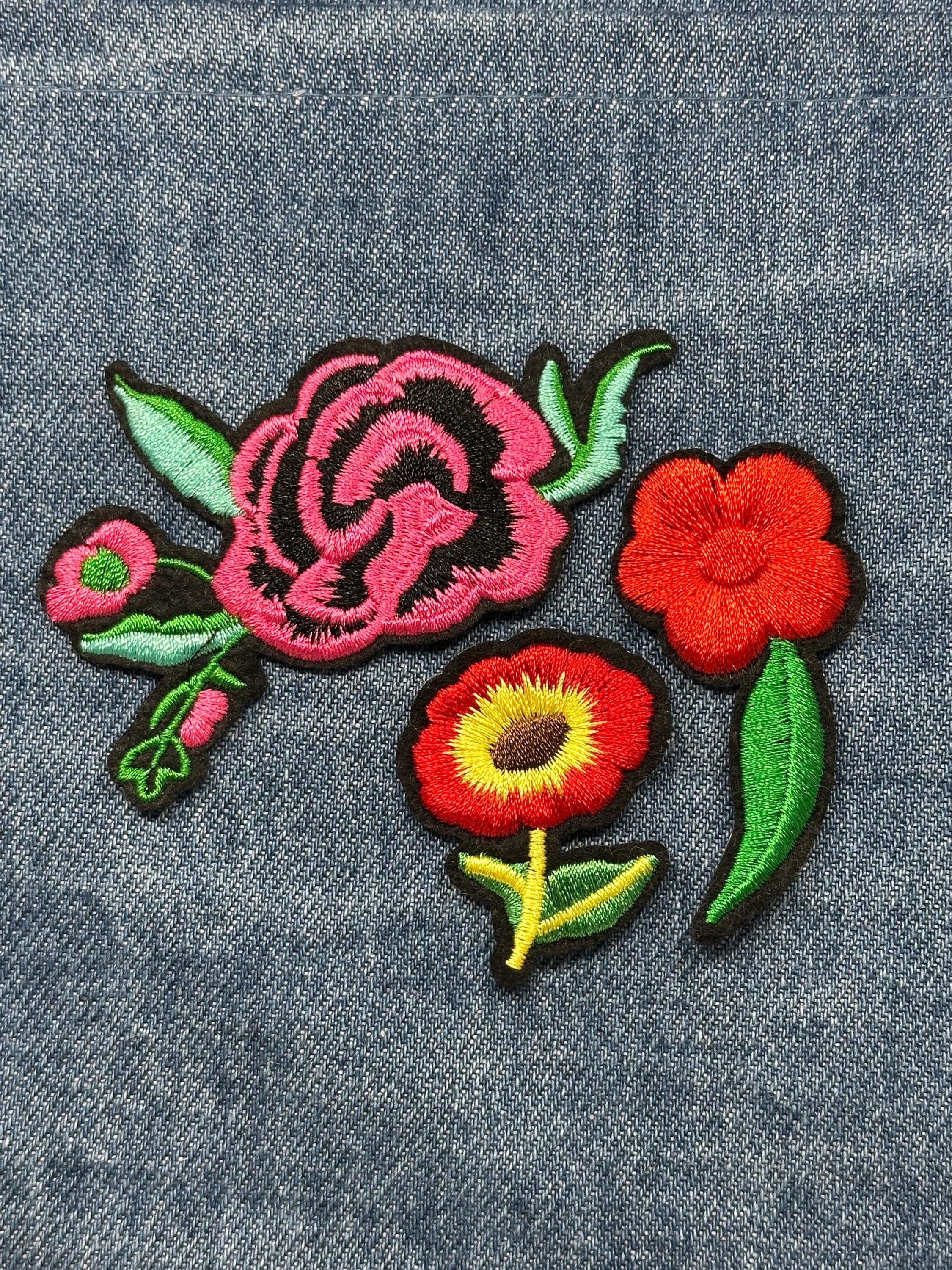 Floral Patch Set: Iron-On Colorful Garden - Retro Accessory