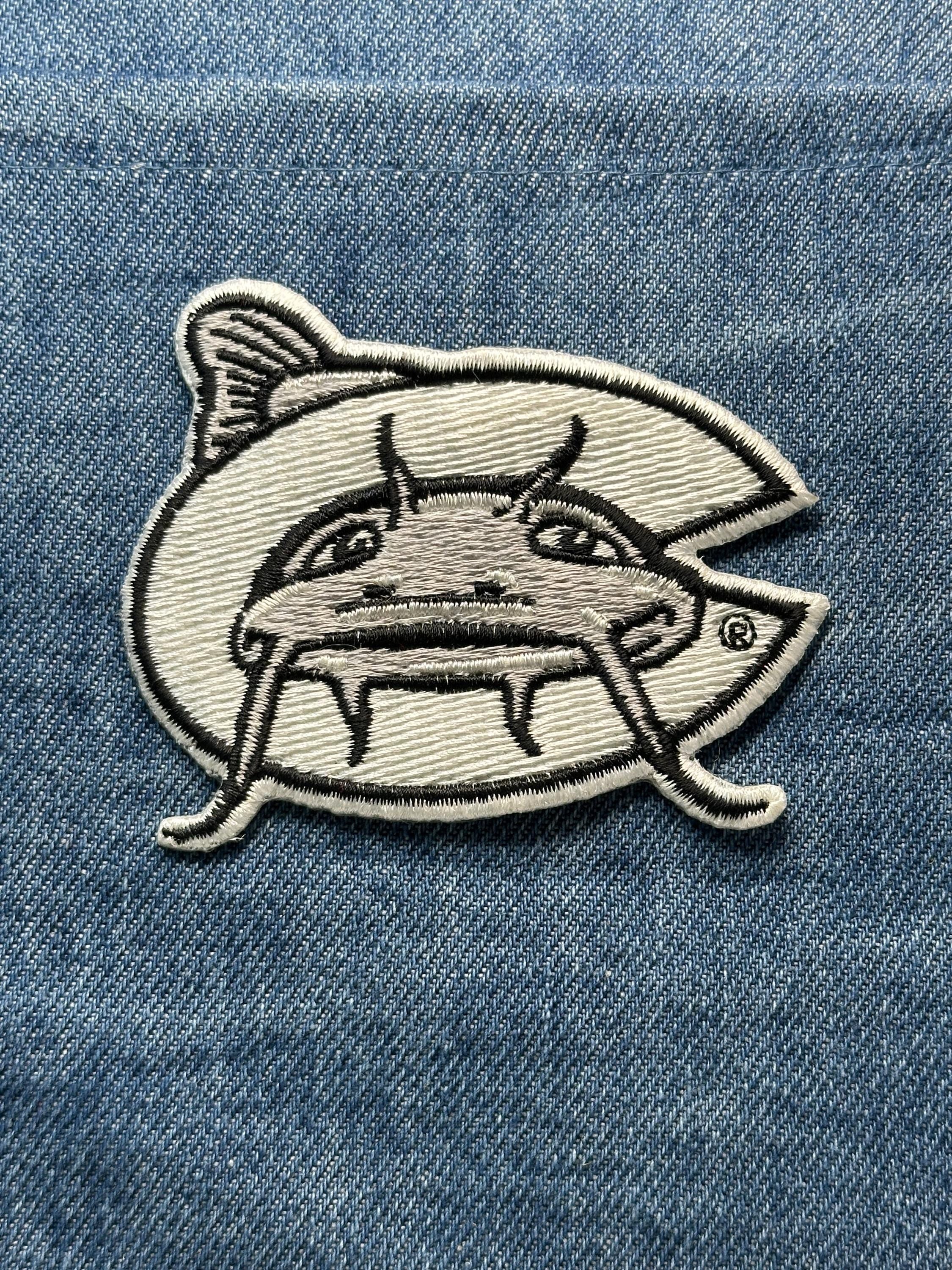 Carolina Mudcats Single-A Baseball Patch: Iron-On Gray & White - Sports Accessory