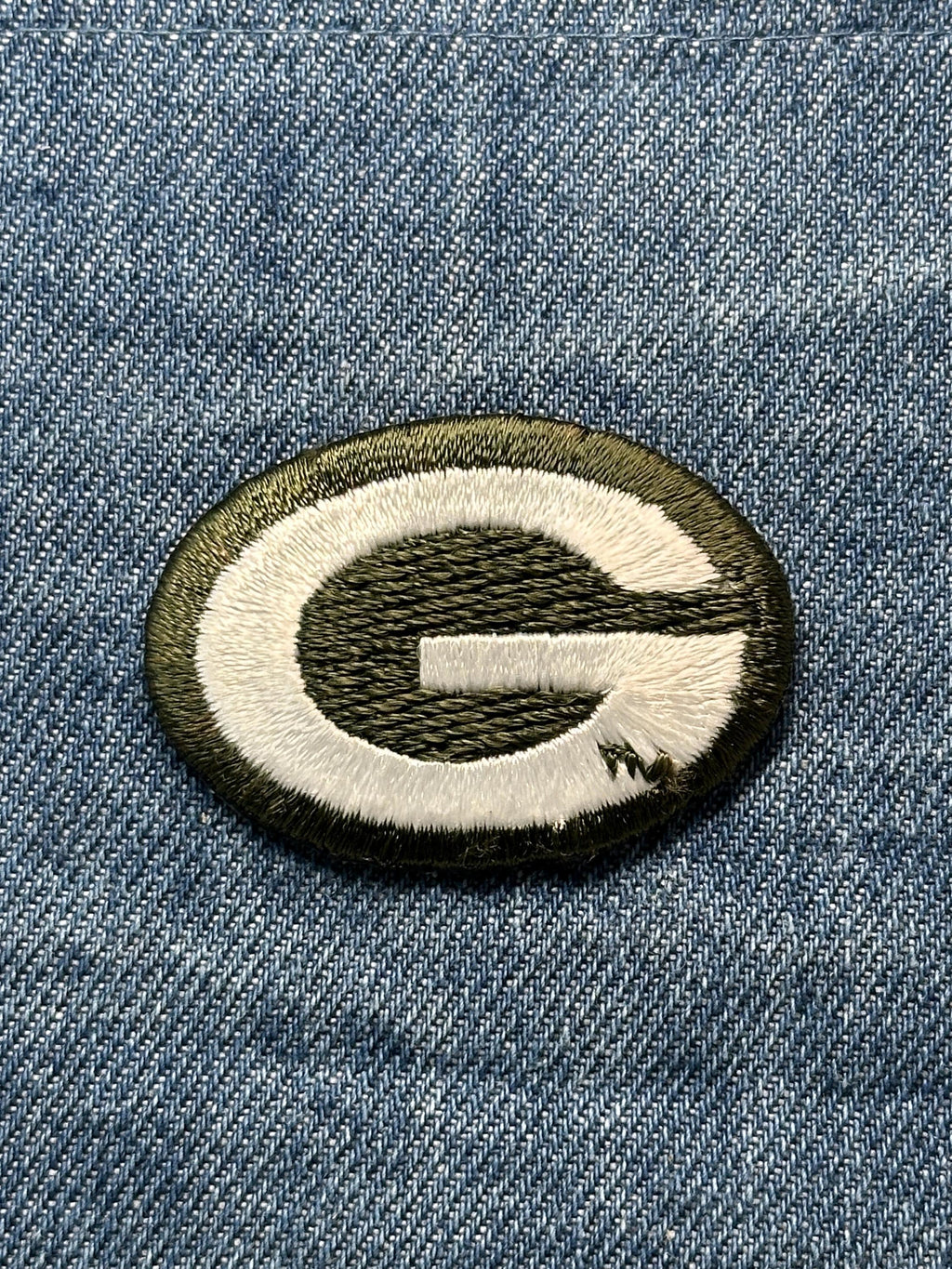Small Green Bay Packers Patch: Iron-On Classic Green/White - Vintage NFL Accessory