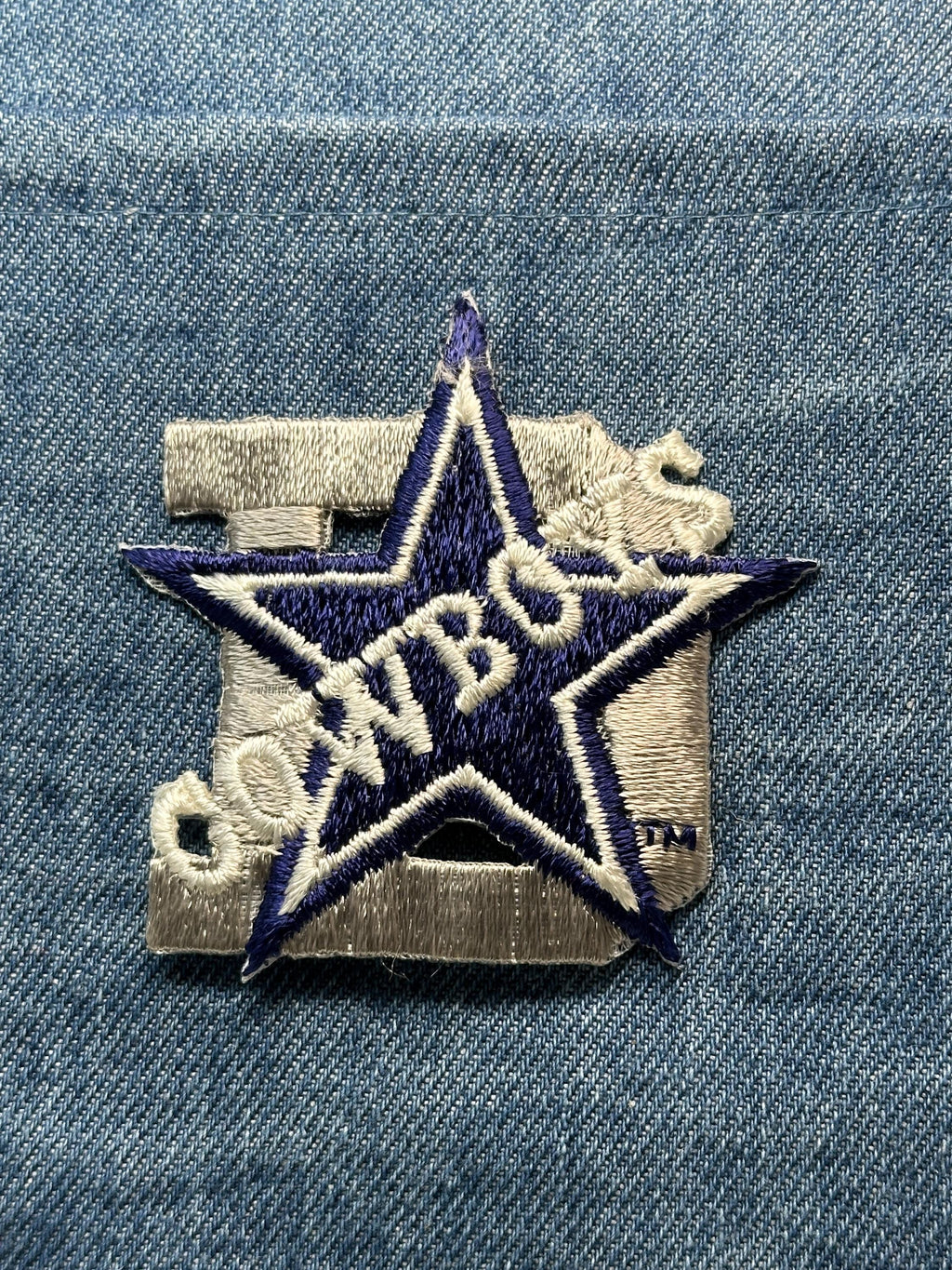 Dallas Cowboys Collectable Patch: Iron-On Blue & Silver - Vintage Sports Accessory