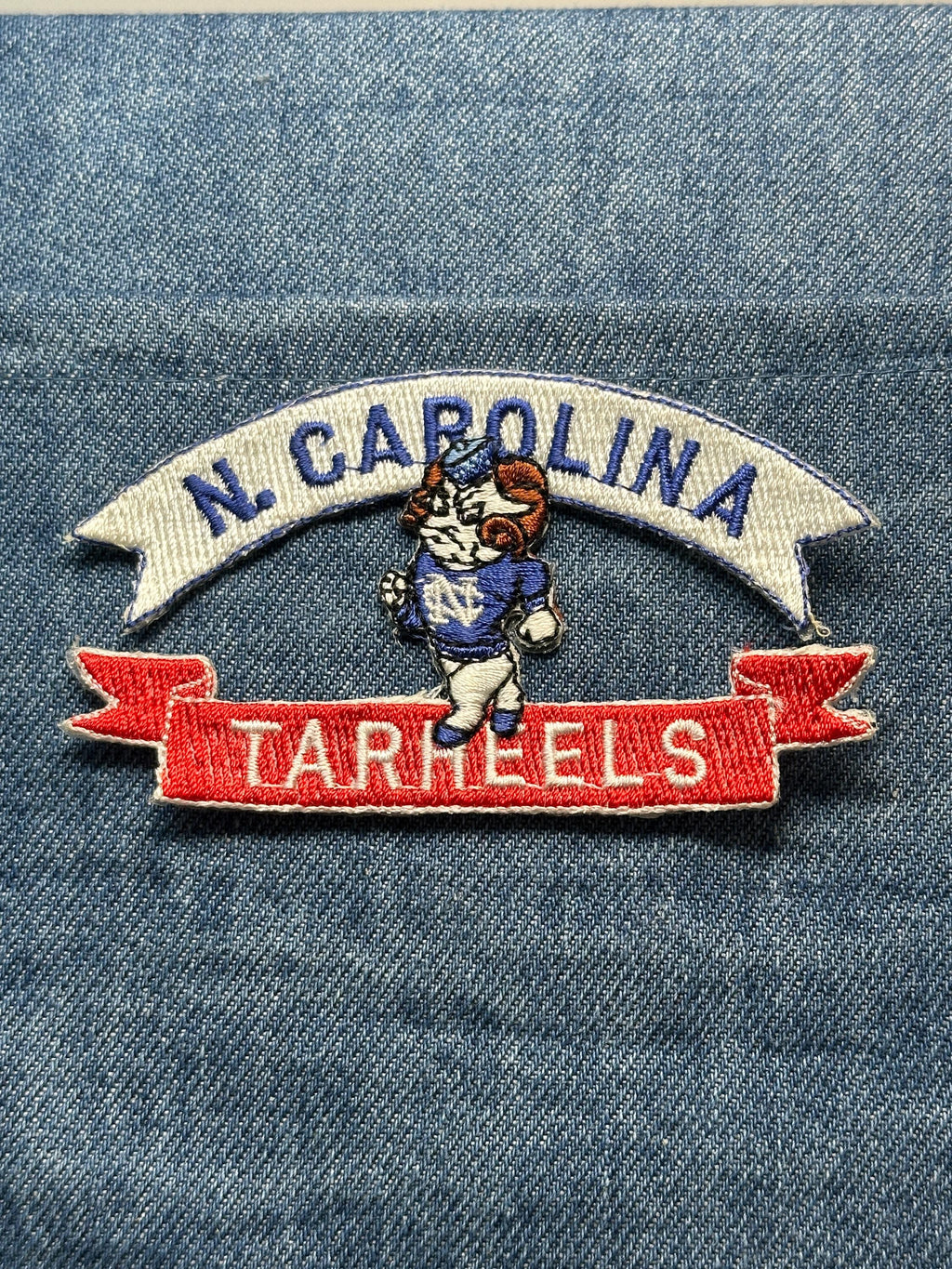 UNC Tar Heels Collectable Patch: Iron-On Vintage Mascot - College Accessory