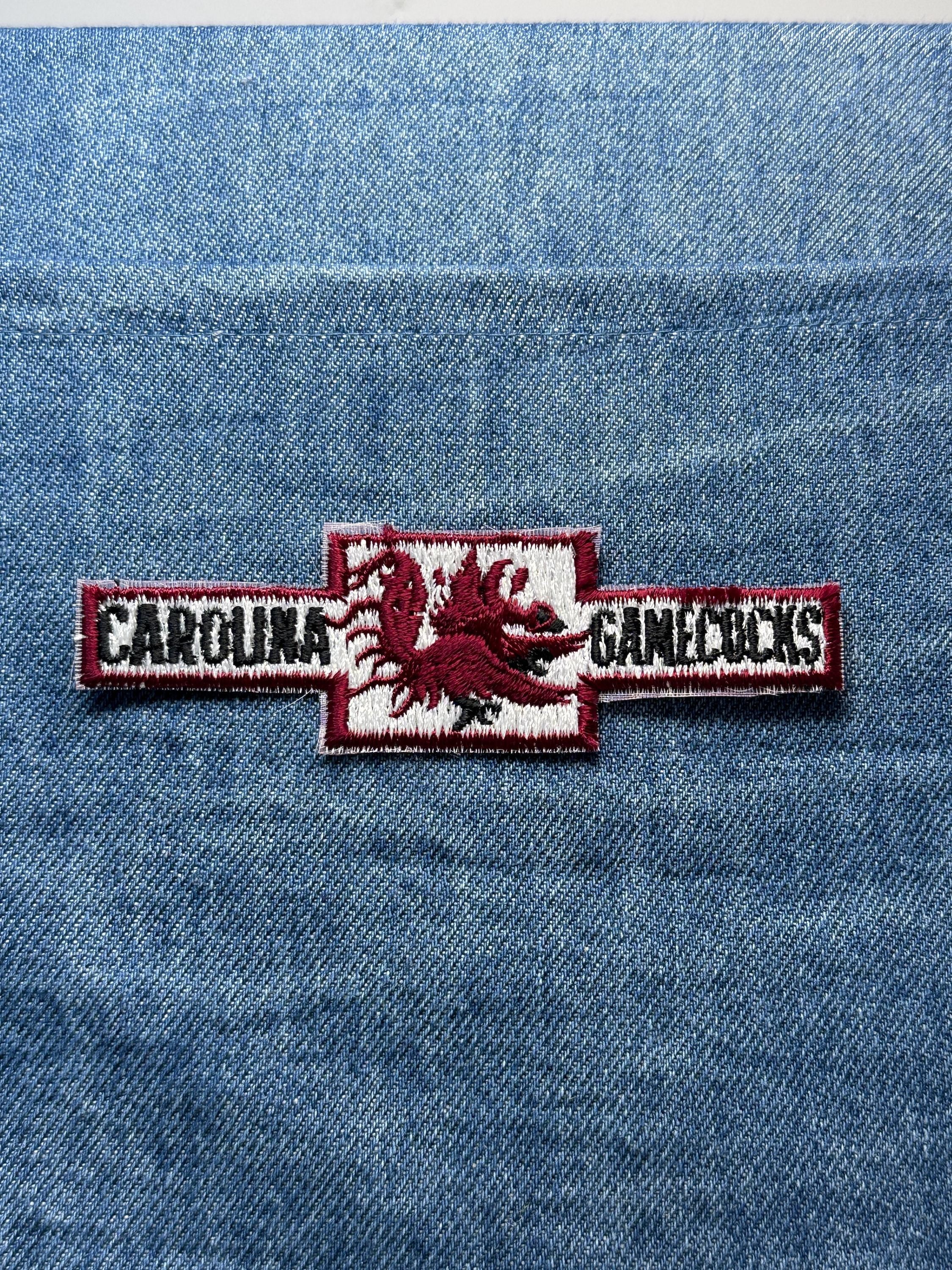 Carolina Gamecocks Patch: Iron-On Red/White - Vintage College Accessory