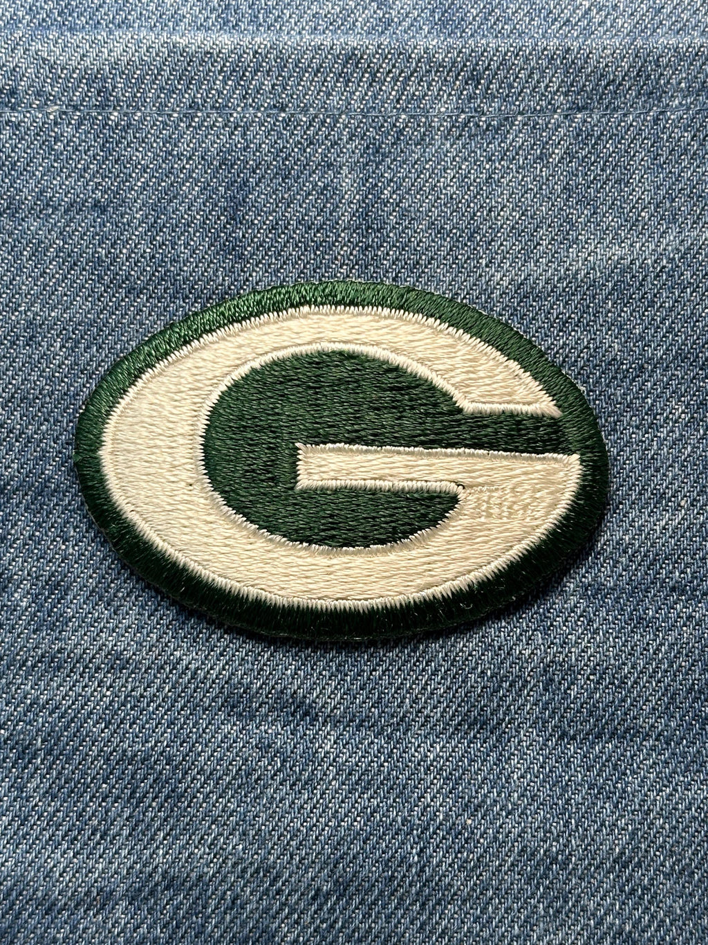 Green Bay Packers Patch: Iron-On Classic Green/White - Vintage NFL Accessory