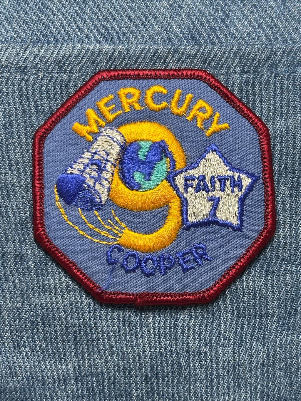 Mercury Faith 7 Collectable Patch: Iron-On Multicolor - Space Era Accessory