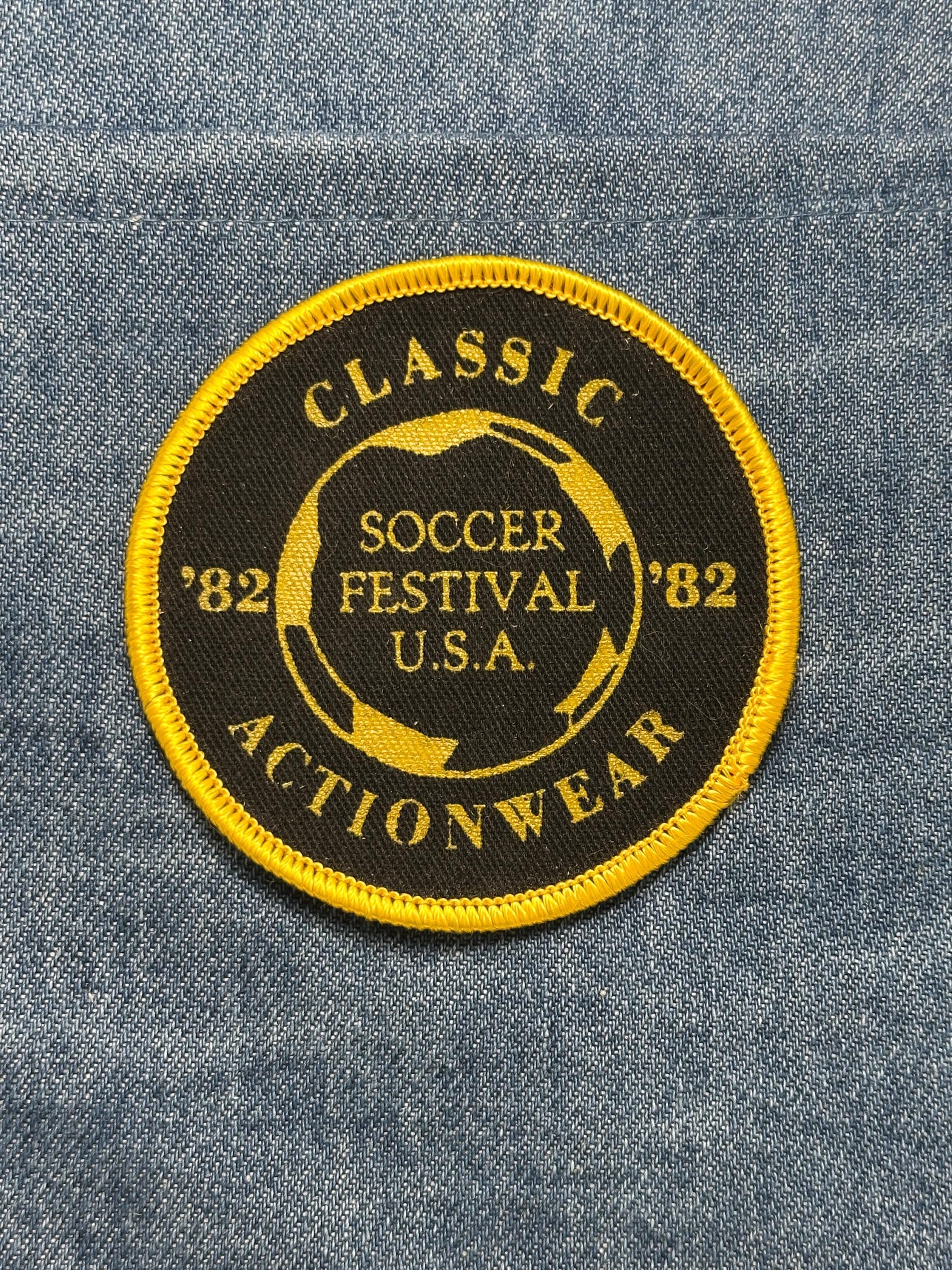 Soccer Festival USA Patch: Sew-On Black/Yellow - 1982 Sports Accessory