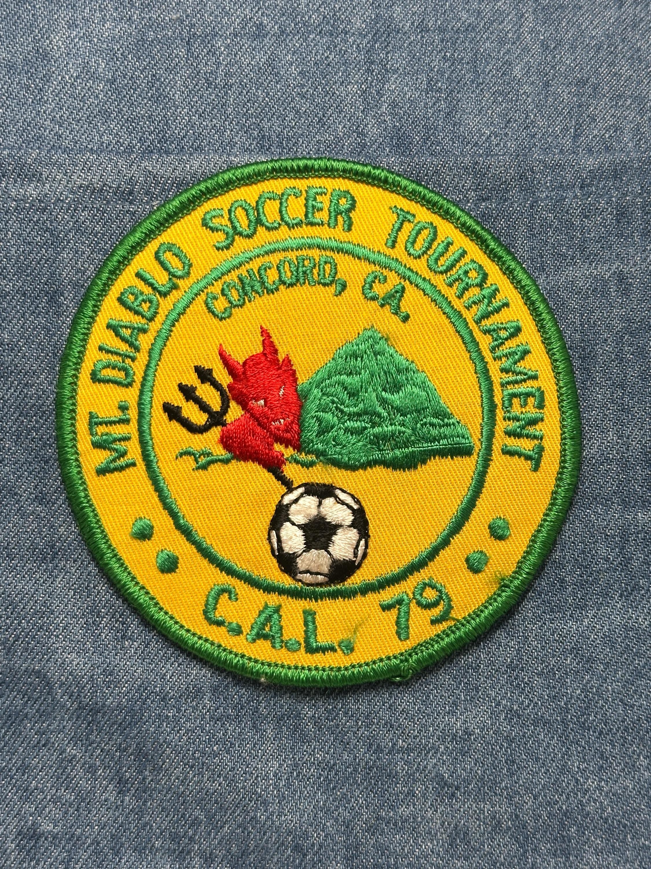 Mt. Diablo Soccer Patch: Iron-On Yellow Green - 1979 Tournament Accessory