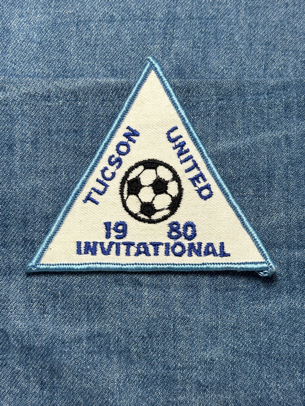 Tucson United 1980 Soccer Patch: Sew-On Blue Trim - Vintage Sports Accessory