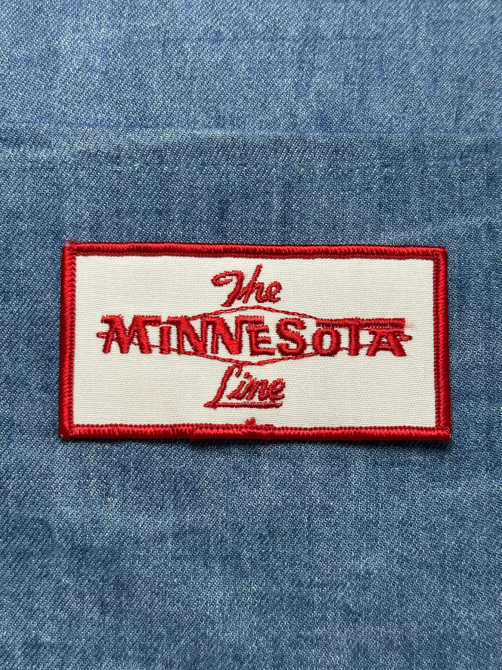 The Minnesota Line Patch: Iron-On Red/White - Vintage Transport Accessory