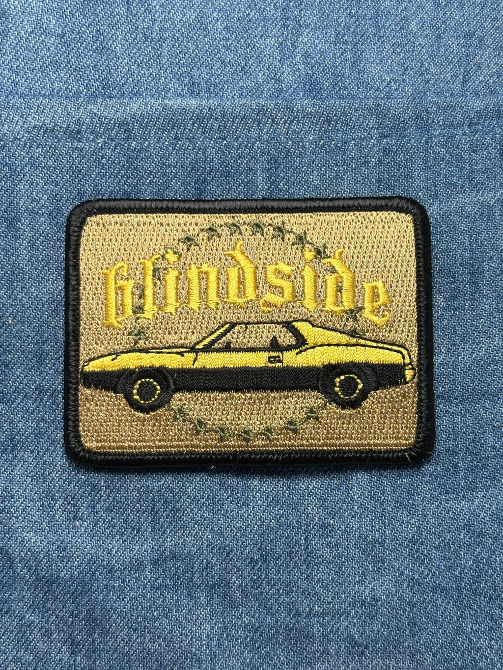 Blindside Promo Band Patch: Iron-On Tan/Yellow Car - Retro Band Accessory