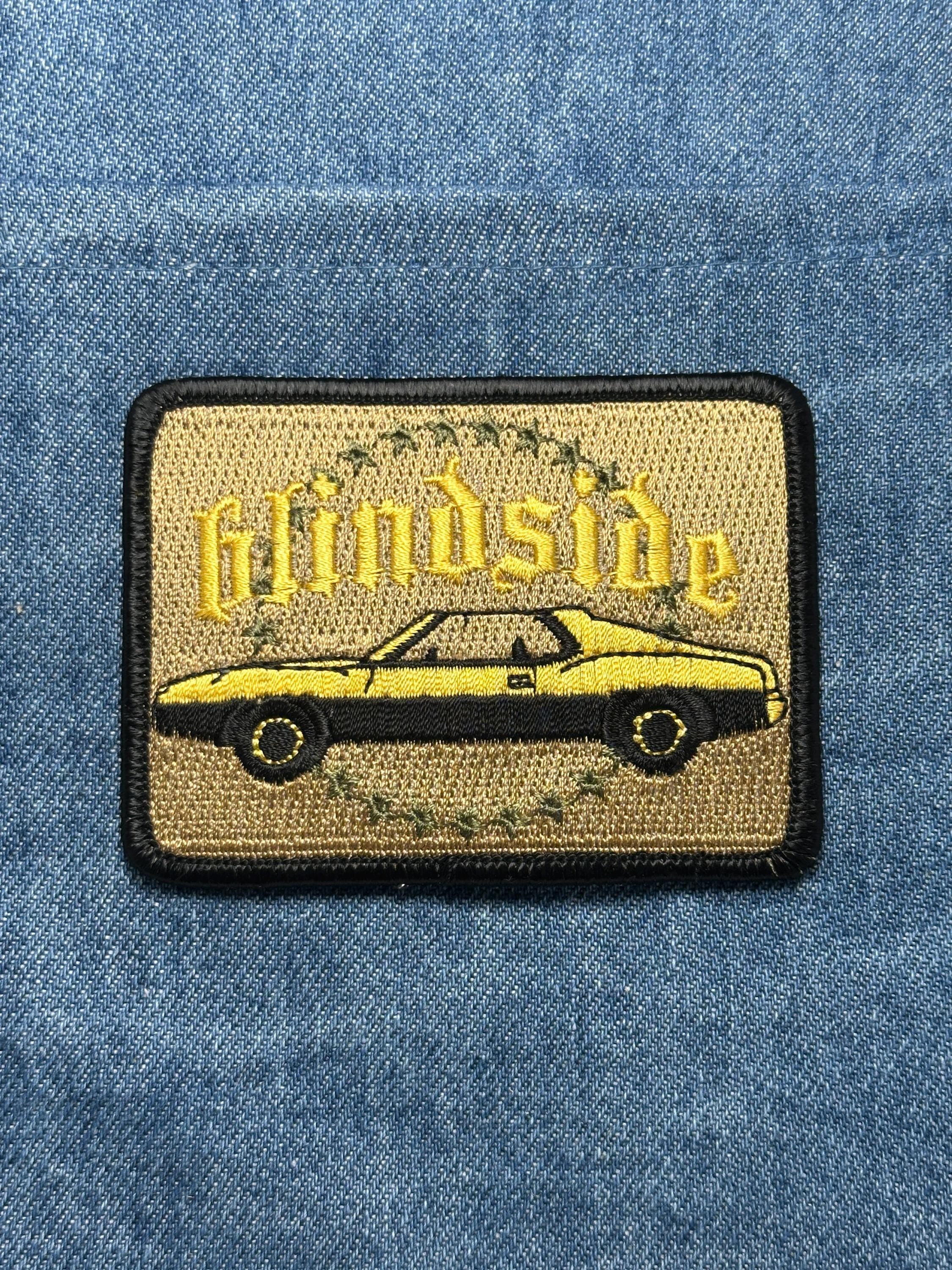 Blindside Promo Band Patch: Iron-On Tan/Yellow Car - Retro Band Accessory