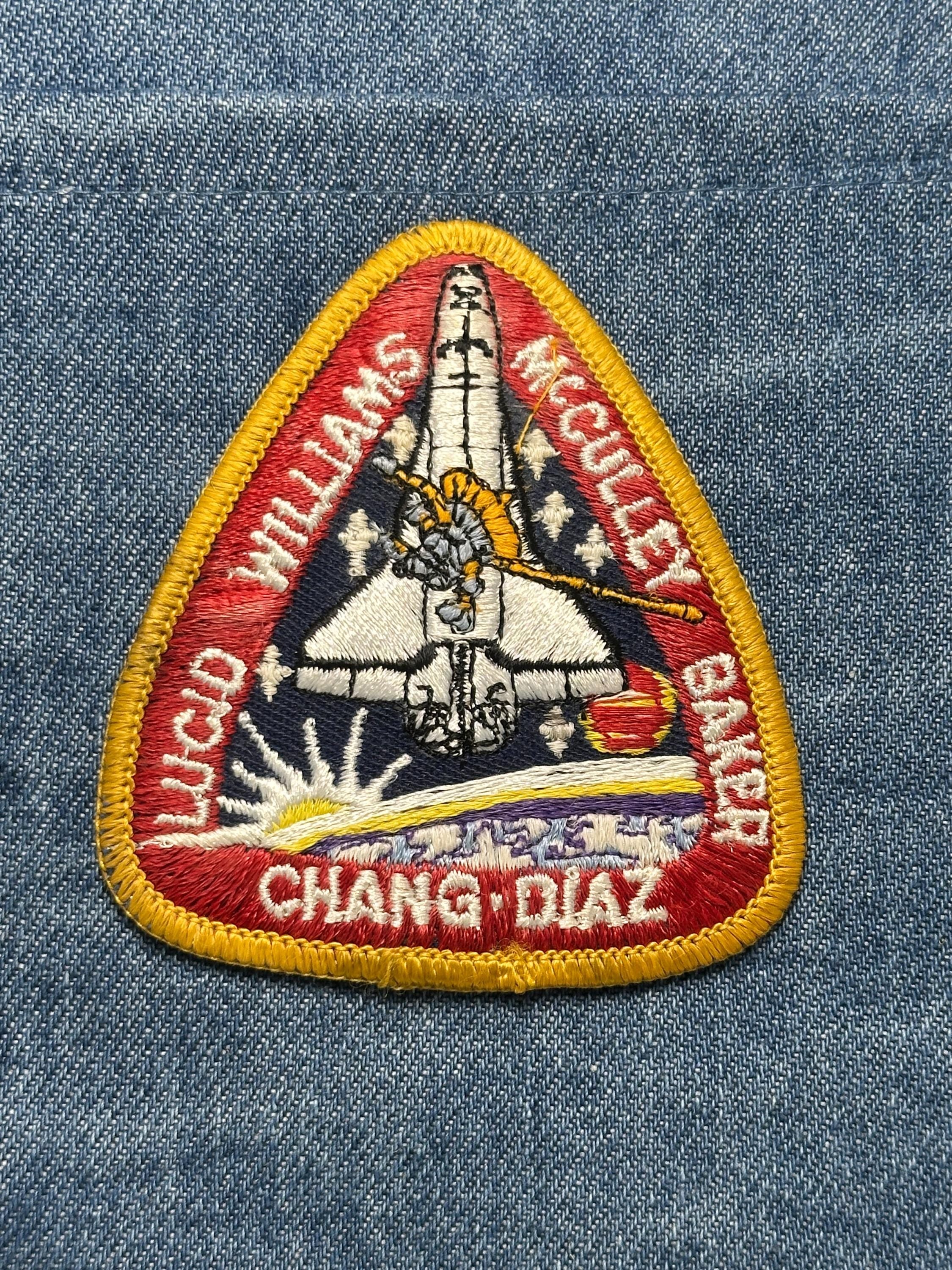 NASA STS-34 Mission Patch: Iron-On Red/Yellow - Space Mission Accessory