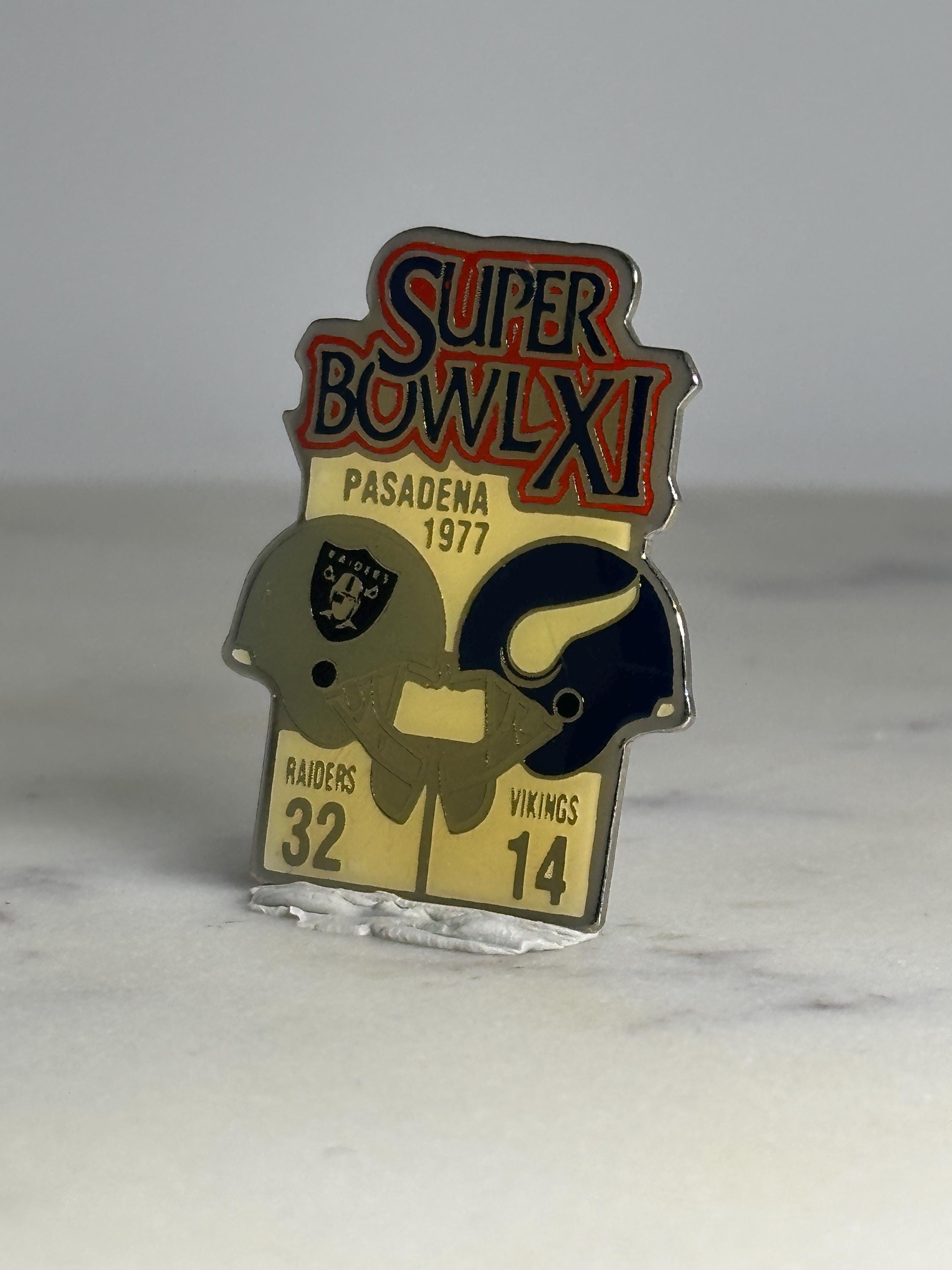 Super Bowl XI Collector Pin: Raiders vs Vikings Enamel - 1977 Sports Accessory