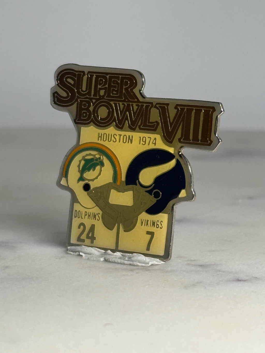 Super Bowl VIII Collector Pin: Enamel Finish - 1974 Sports Accessory