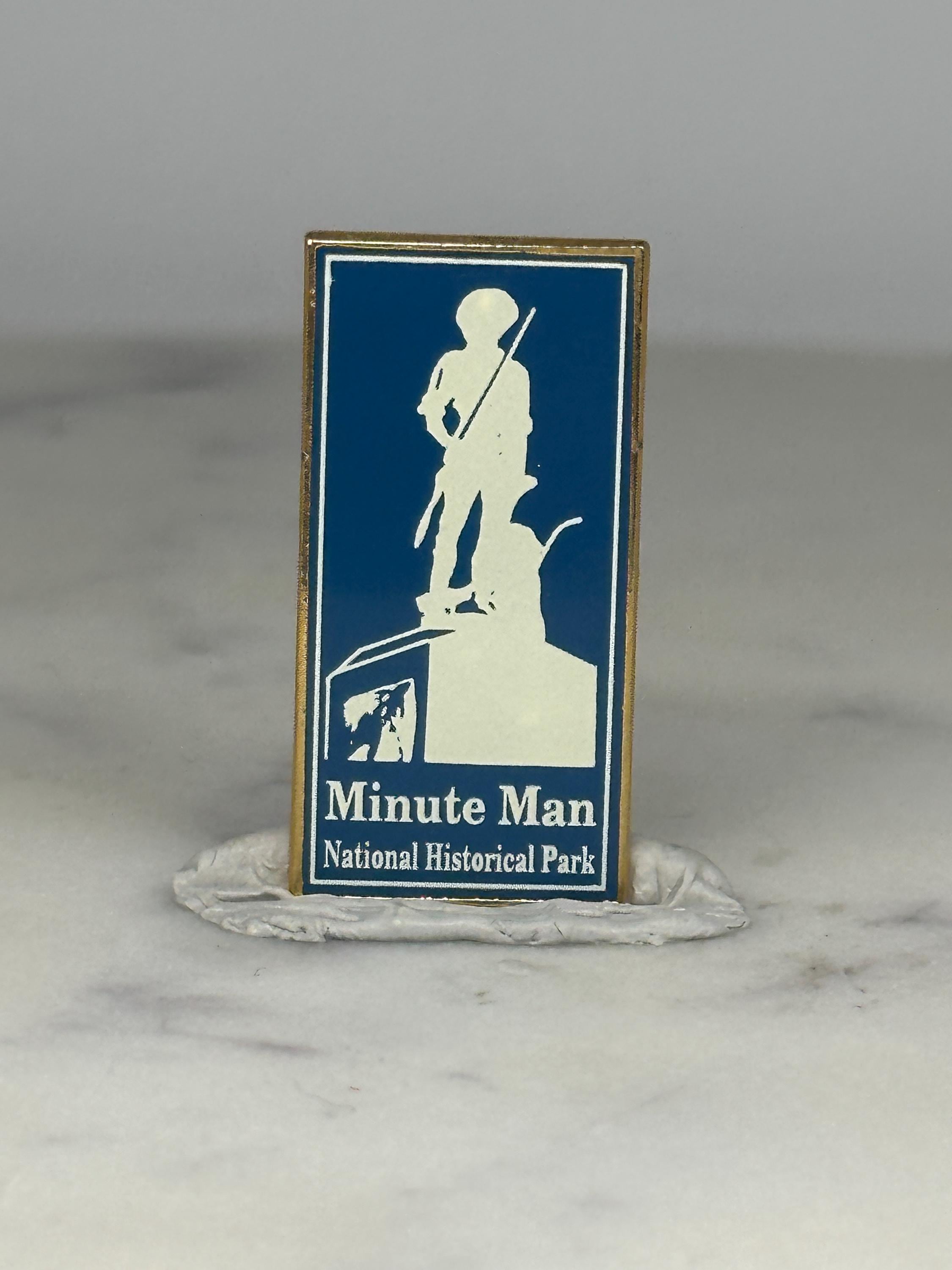 Minute Man National Park Pin: Blue Enamel Finish - Historical Accessory